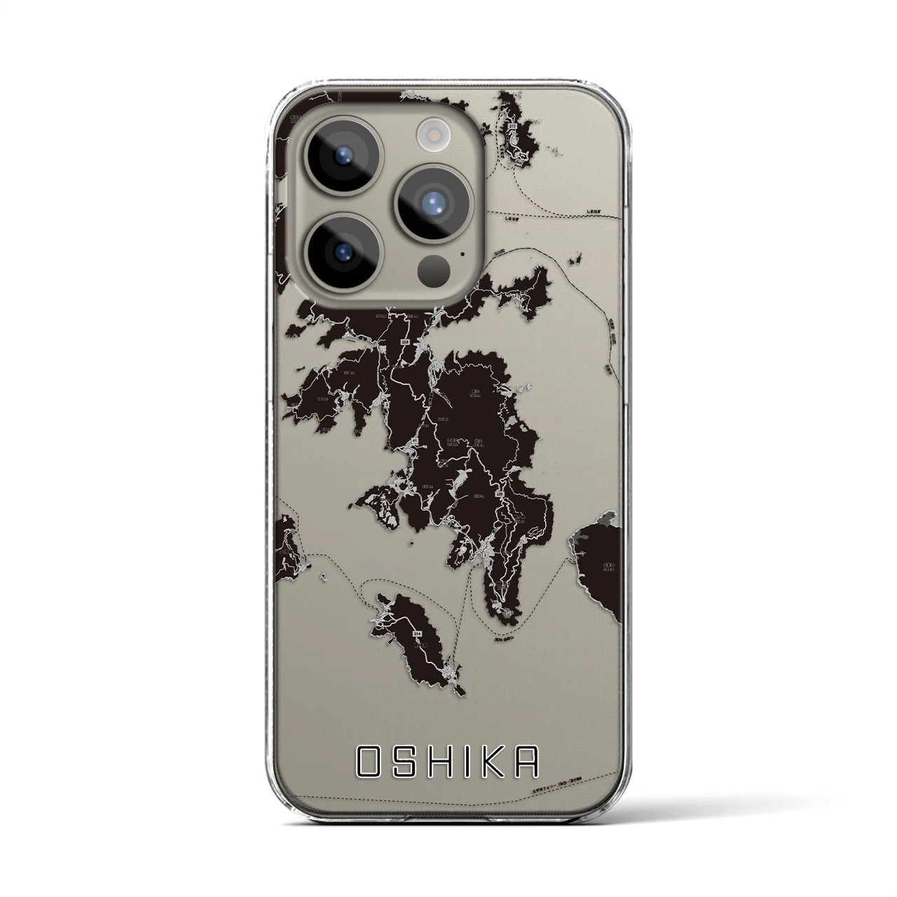 【牡鹿(宮城県)】地図柄iPhoneケース(クリアタイプ)