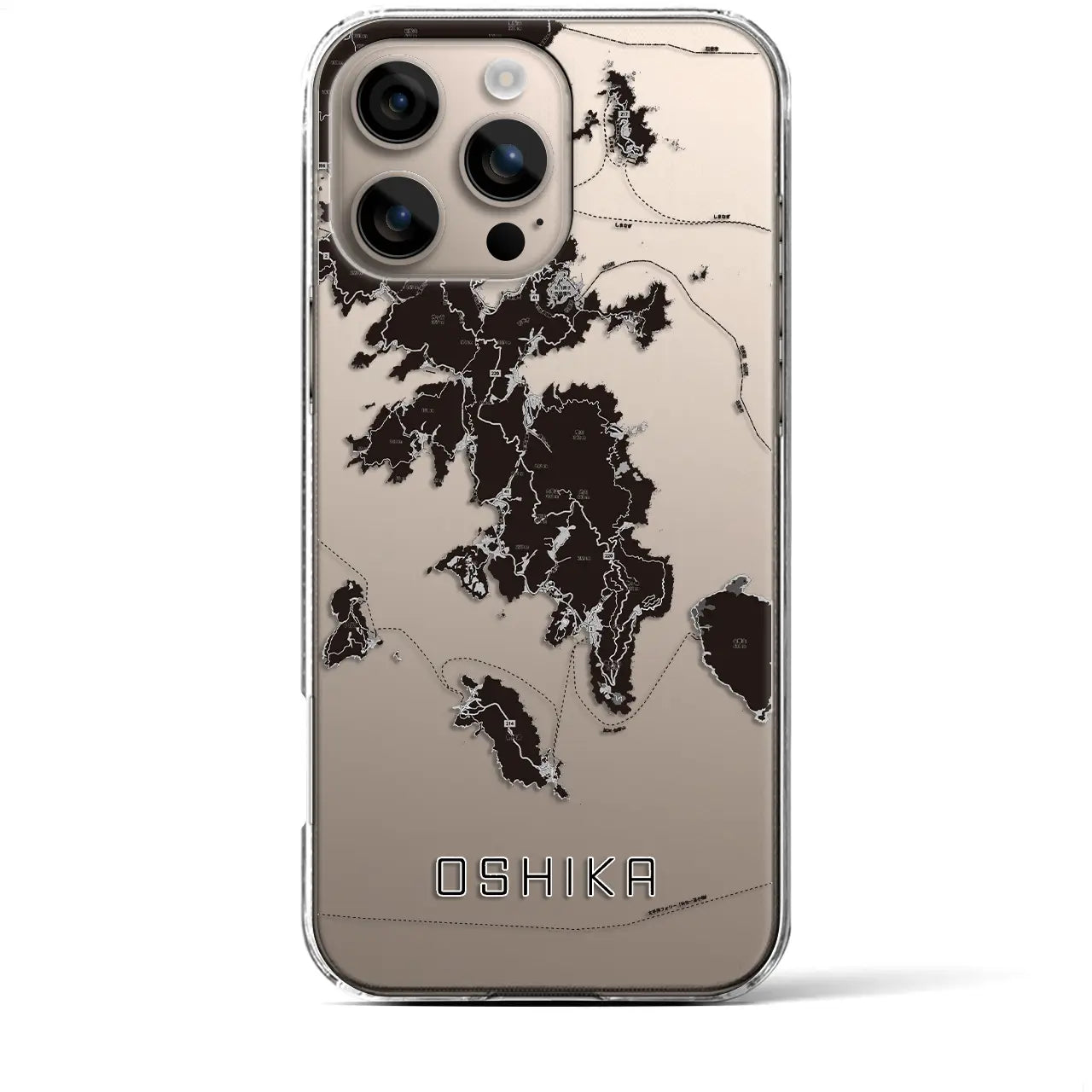 【牡鹿(宮城県)】地図柄iPhoneケース(クリアタイプ)