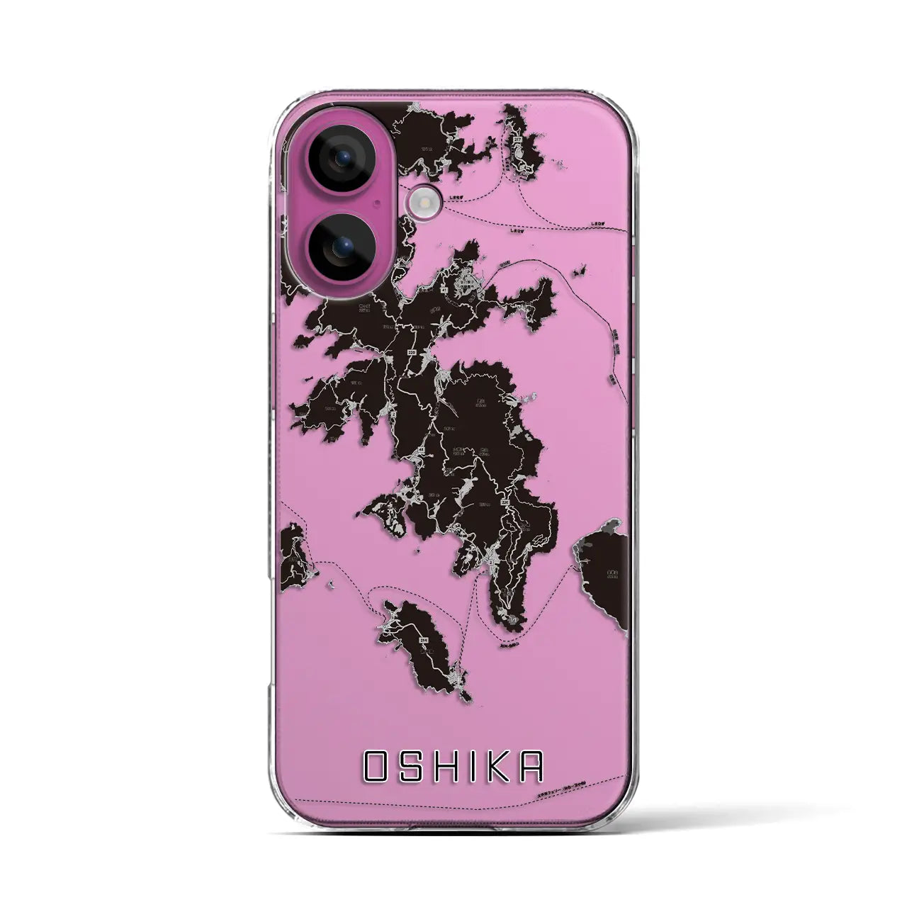 【牡鹿(宮城県)】地図柄iPhoneケース(クリアタイプ)