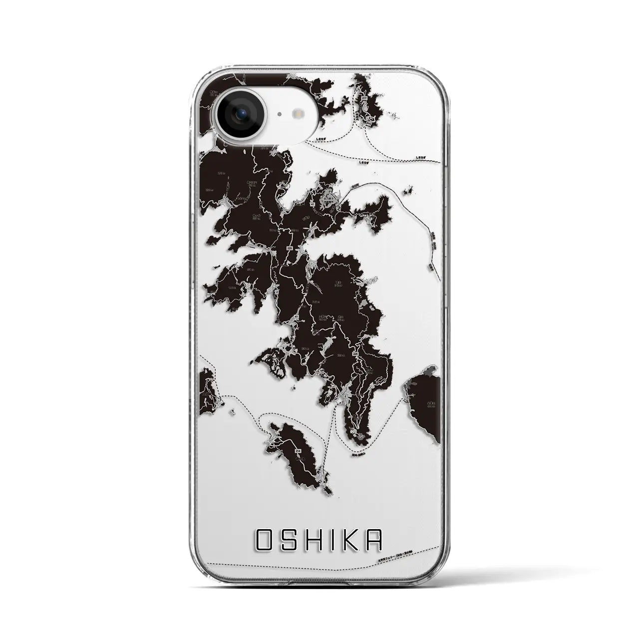 【牡鹿(宮城県)】地図柄iPhoneケース(クリアタイプ)