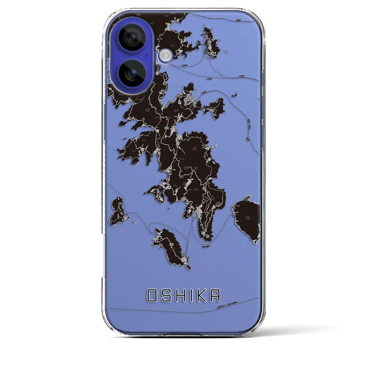 【牡鹿(宮城県)】地図柄iPhoneケース(クリアタイプ)