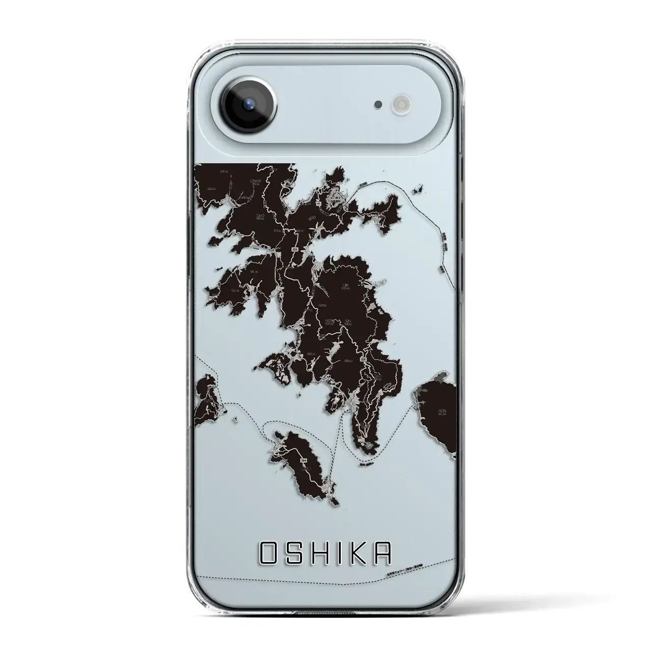 【牡鹿(宮城県)】地図柄iPhoneケース(クリアタイプ)