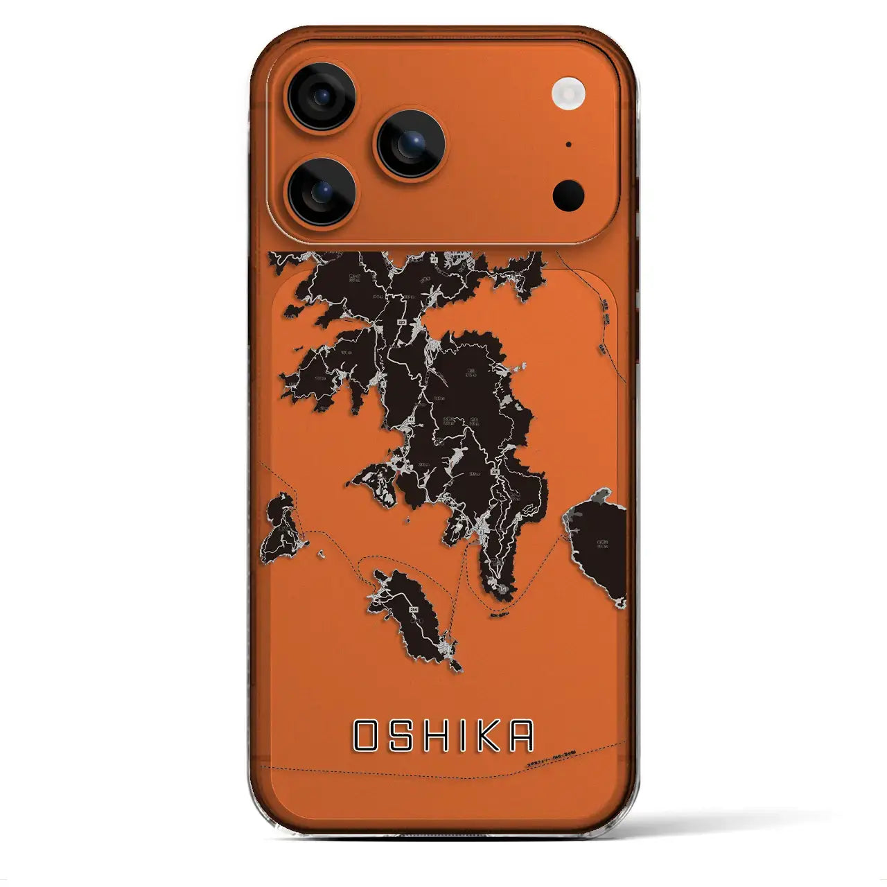 【牡鹿(宮城県)】地図柄iPhoneケース(クリアタイプ)