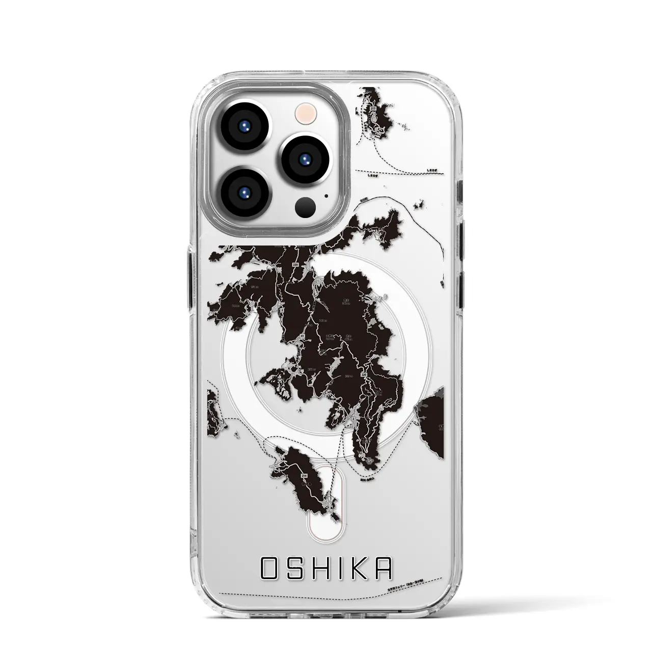 【牡鹿(宮城県)】地図柄iPhoneケース(MagSafeタイプ)