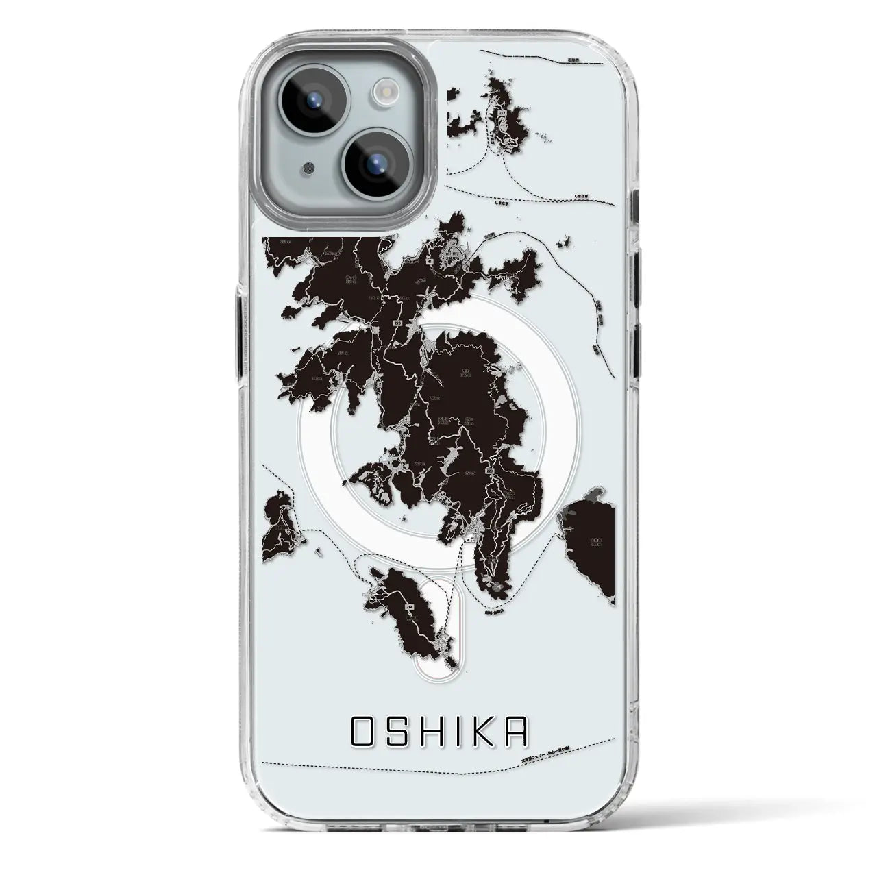 【牡鹿(宮城県)】地図柄iPhoneケース(MagSafeタイプ)