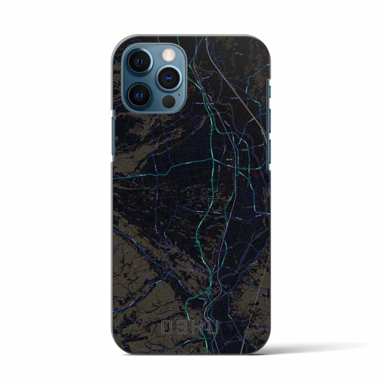 【奥州(岩手県)】地図柄iPhoneケース(バックカバータイプ)