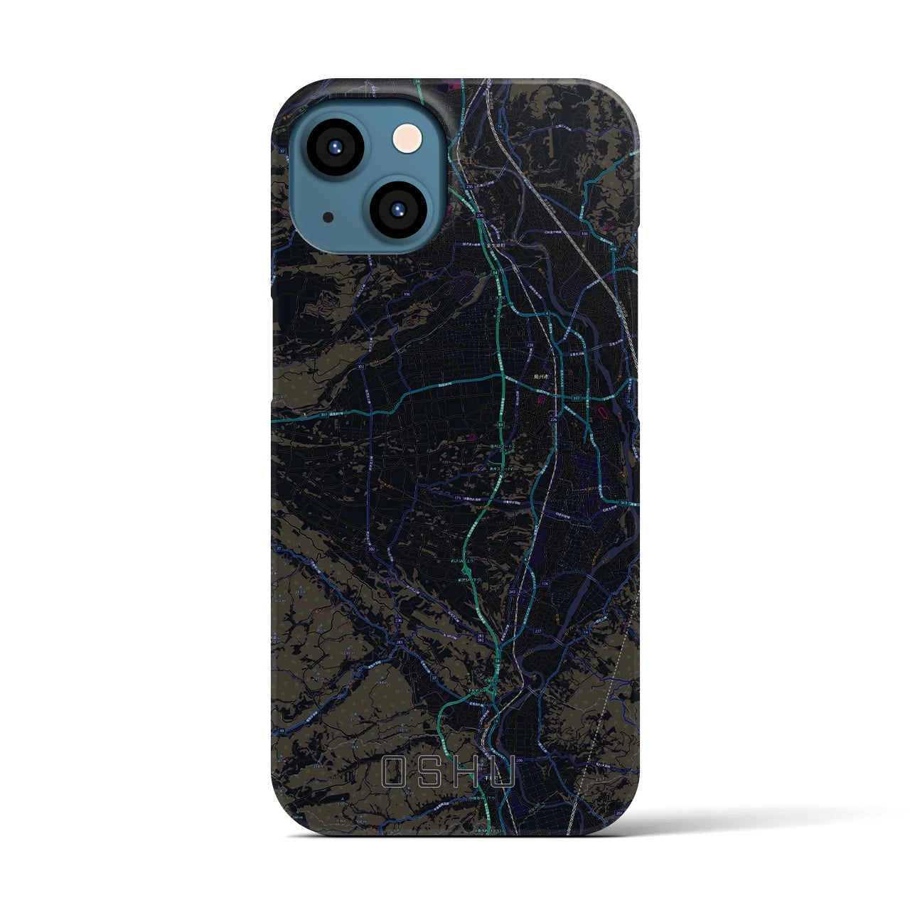 【奥州(岩手県)】地図柄iPhoneケース(バックカバータイプ)