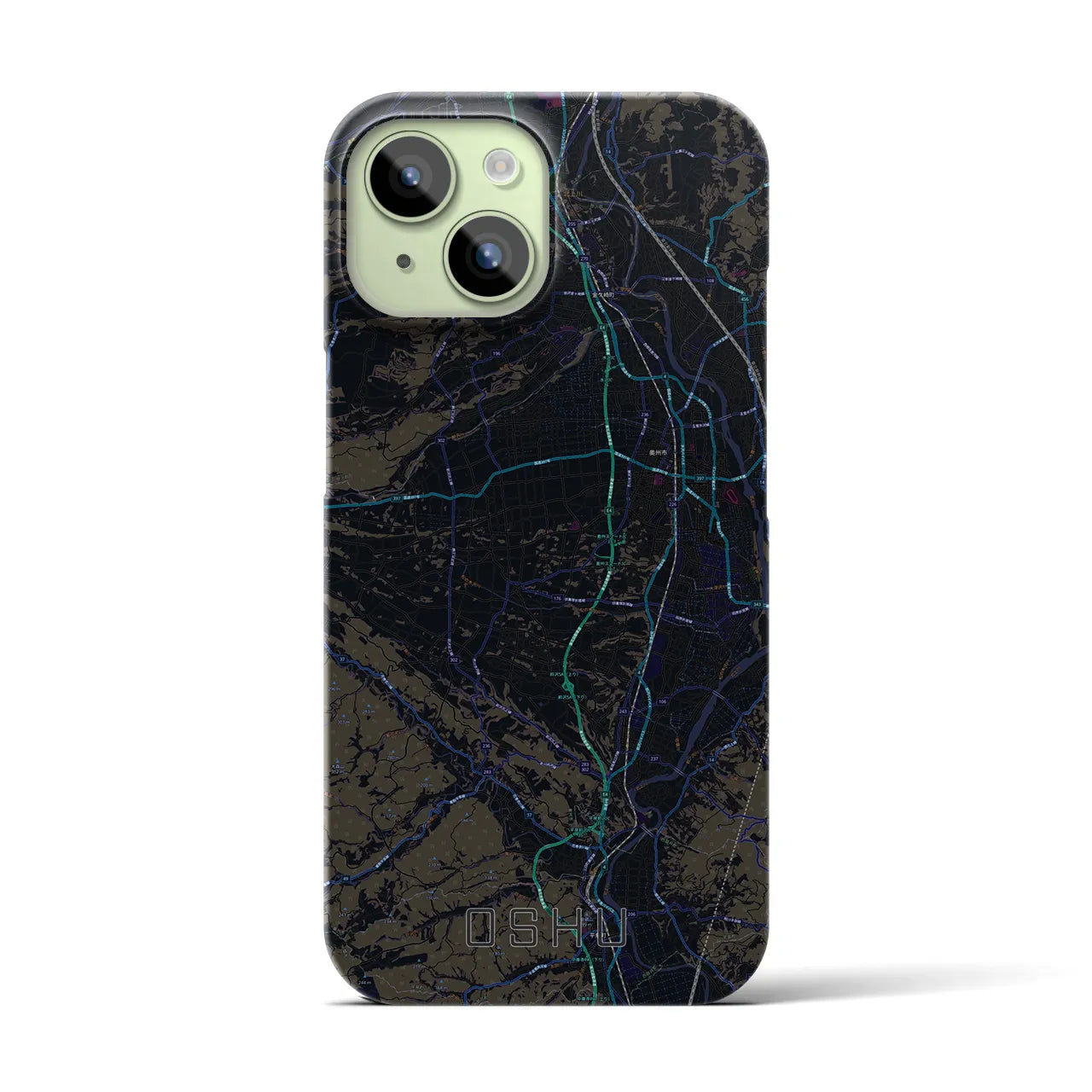 【奥州(岩手県)】地図柄iPhoneケース(バックカバータイプ)