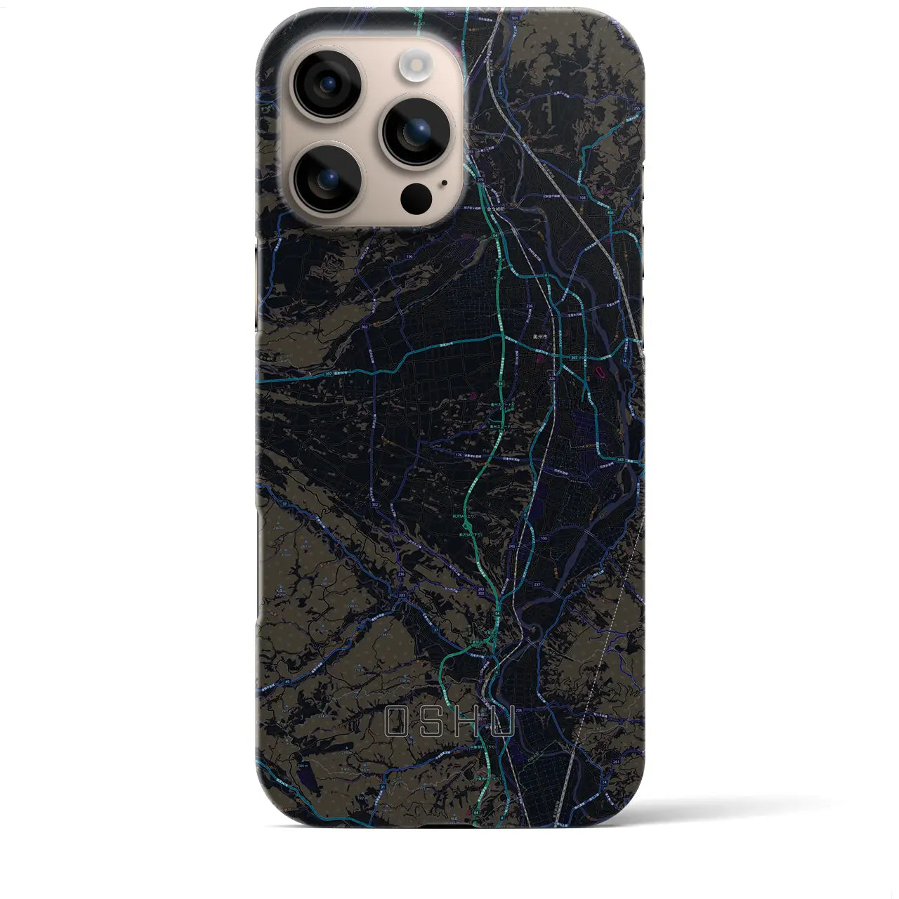 【奥州(岩手県)】地図柄iPhoneケース(バックカバータイプ)