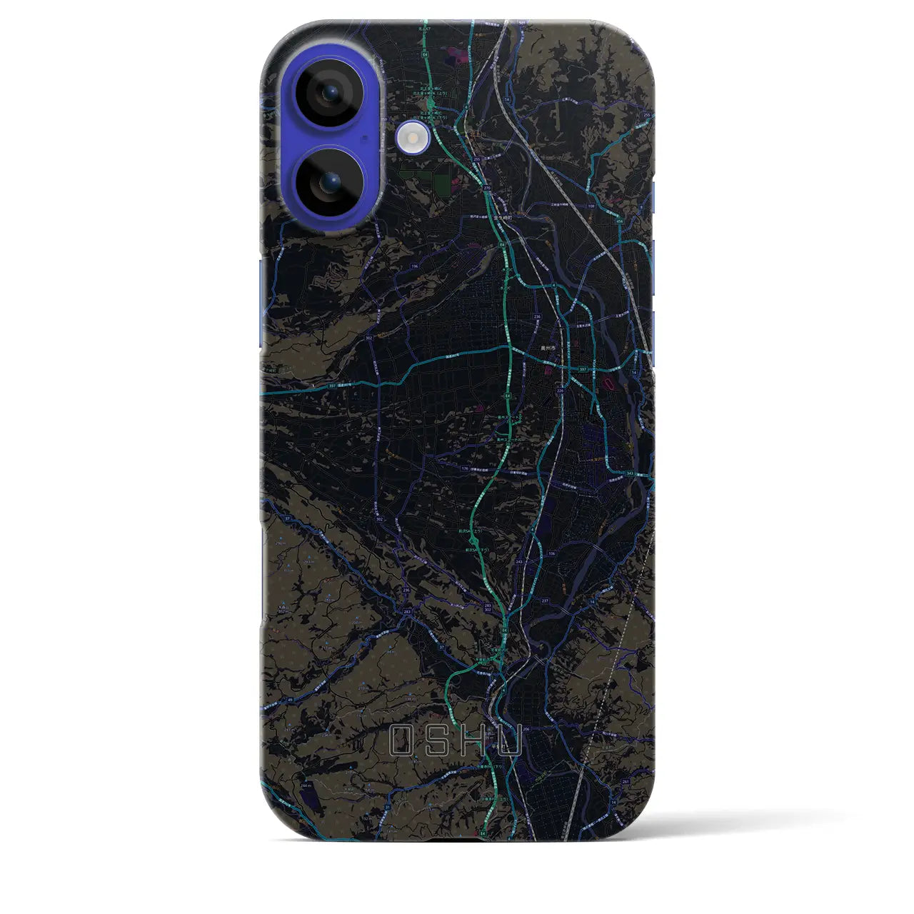 【奥州(岩手県)】地図柄iPhoneケース(バックカバータイプ)