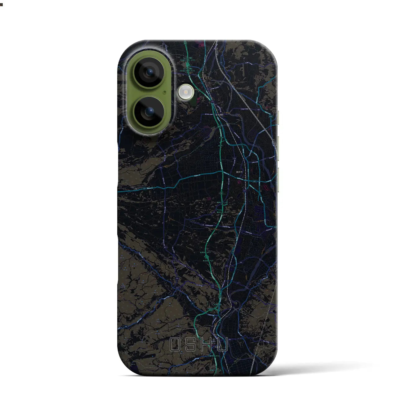 【奥州(岩手県)】地図柄iPhoneケース(バックカバータイプ)