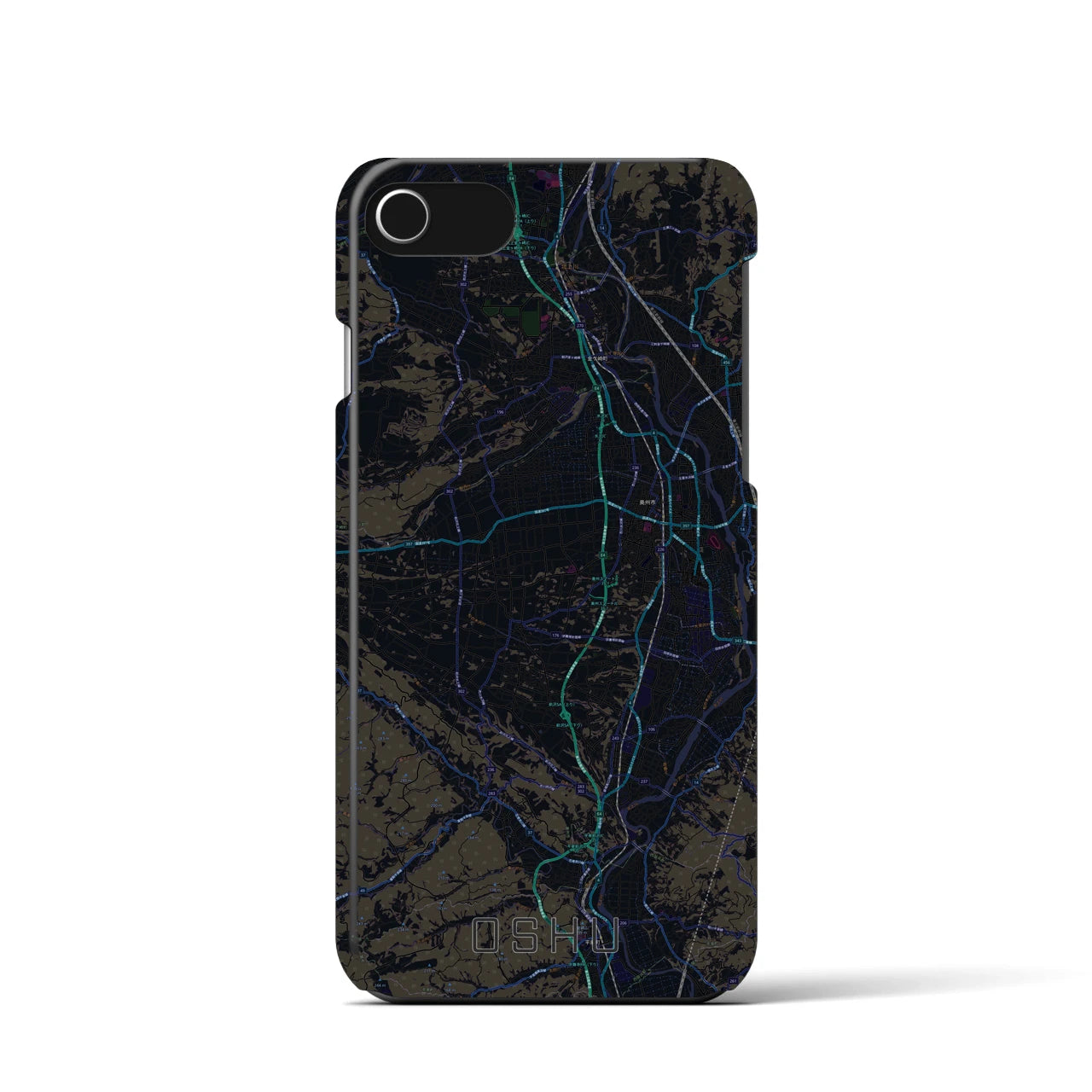 【奥州(岩手県)】地図柄iPhoneケース(バックカバータイプ)