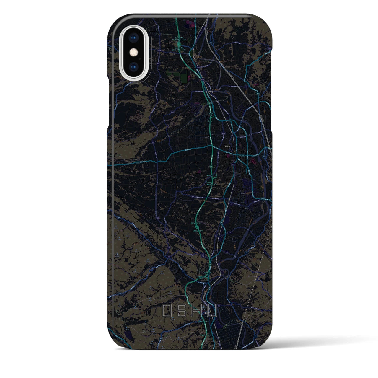 【奥州(岩手県)】地図柄iPhoneケース(バックカバータイプ)