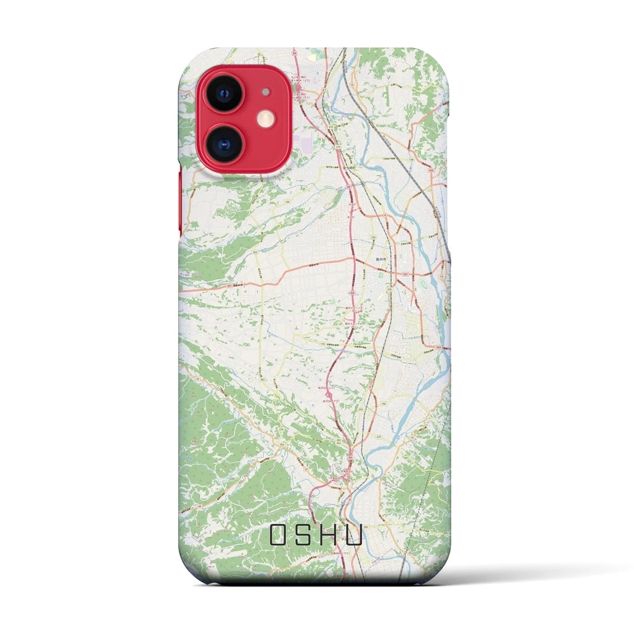【奥州(岩手県)】地図柄iPhoneケース(バックカバータイプ)
