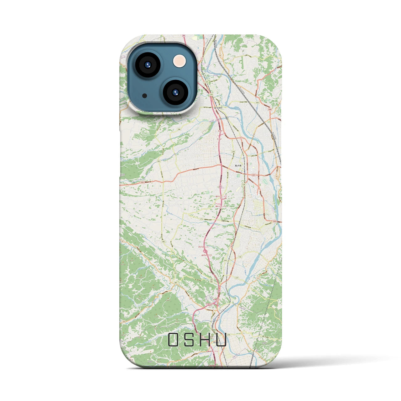 【奥州(岩手県)】地図柄iPhoneケース(バックカバータイプ)
