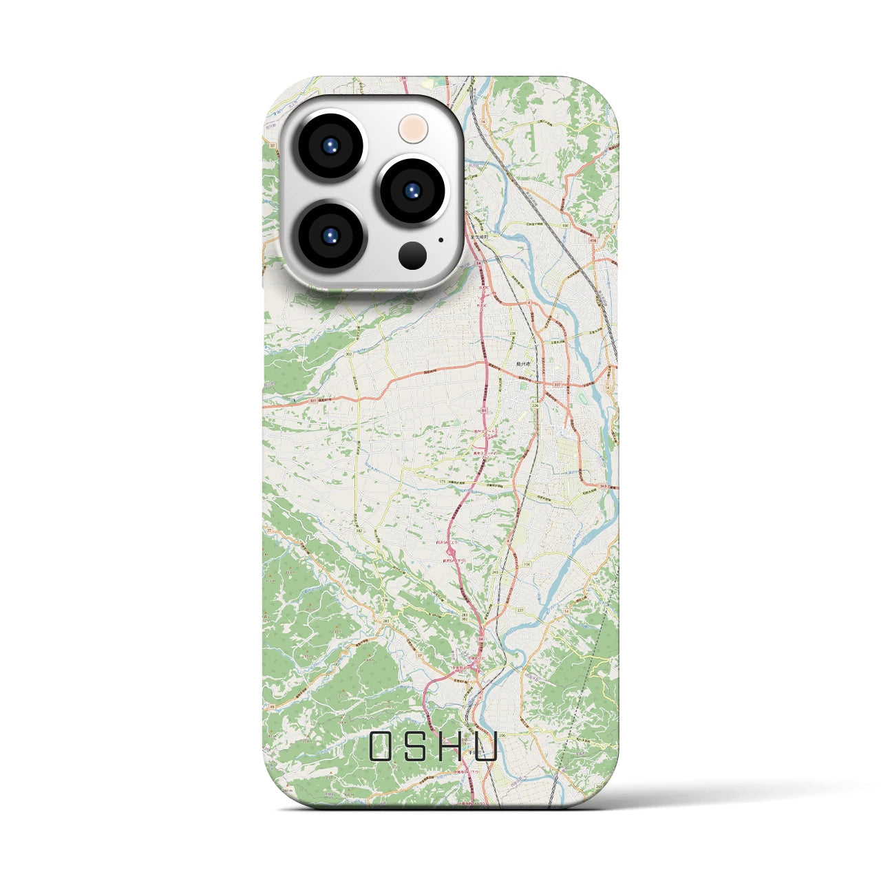 【奥州(岩手県)】地図柄iPhoneケース(バックカバータイプ)
