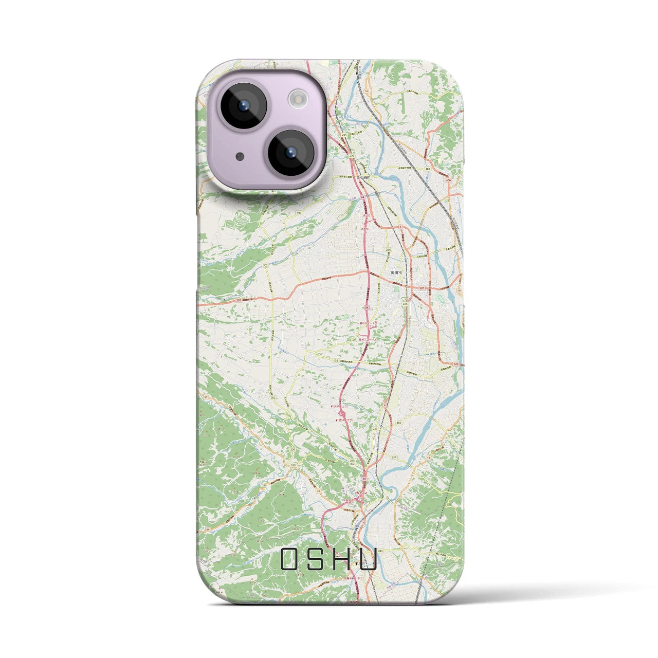 【奥州(岩手県)】地図柄iPhoneケース(バックカバータイプ)