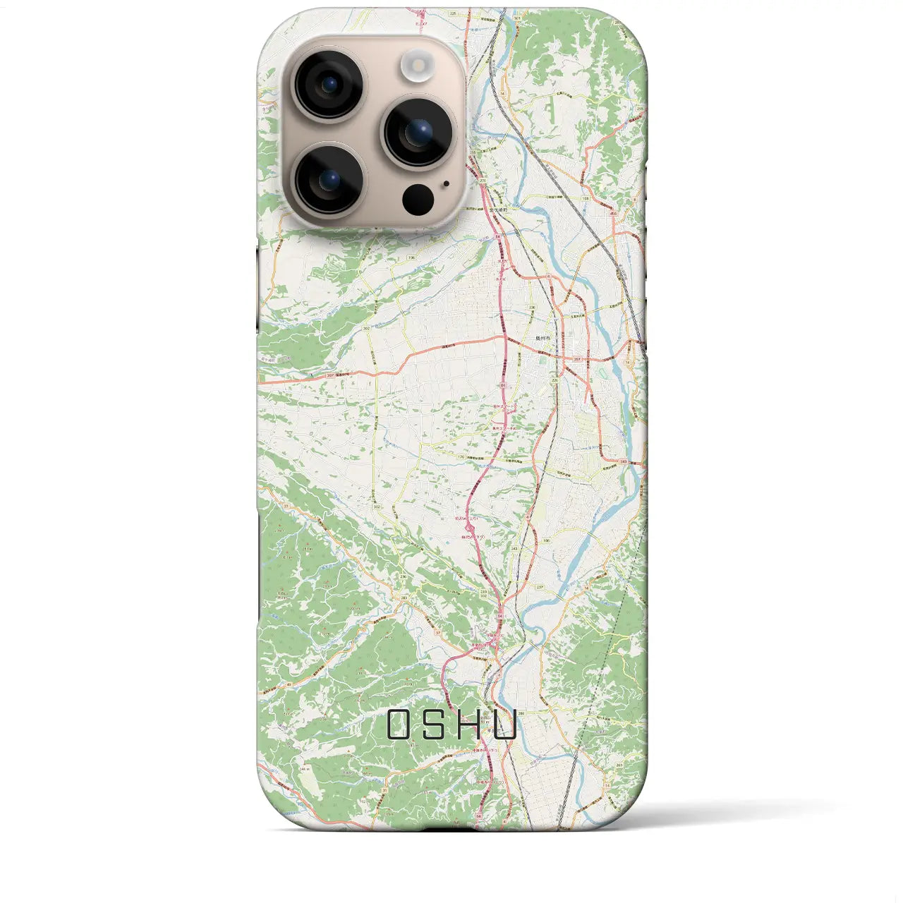 【奥州(岩手県)】地図柄iPhoneケース(バックカバータイプ)