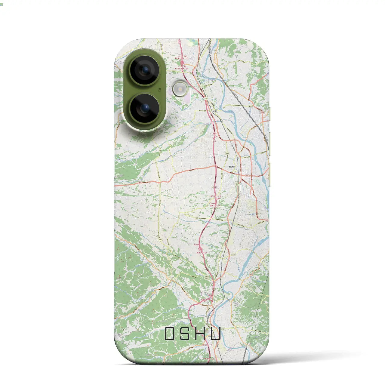 【奥州(岩手県)】地図柄iPhoneケース(バックカバータイプ)