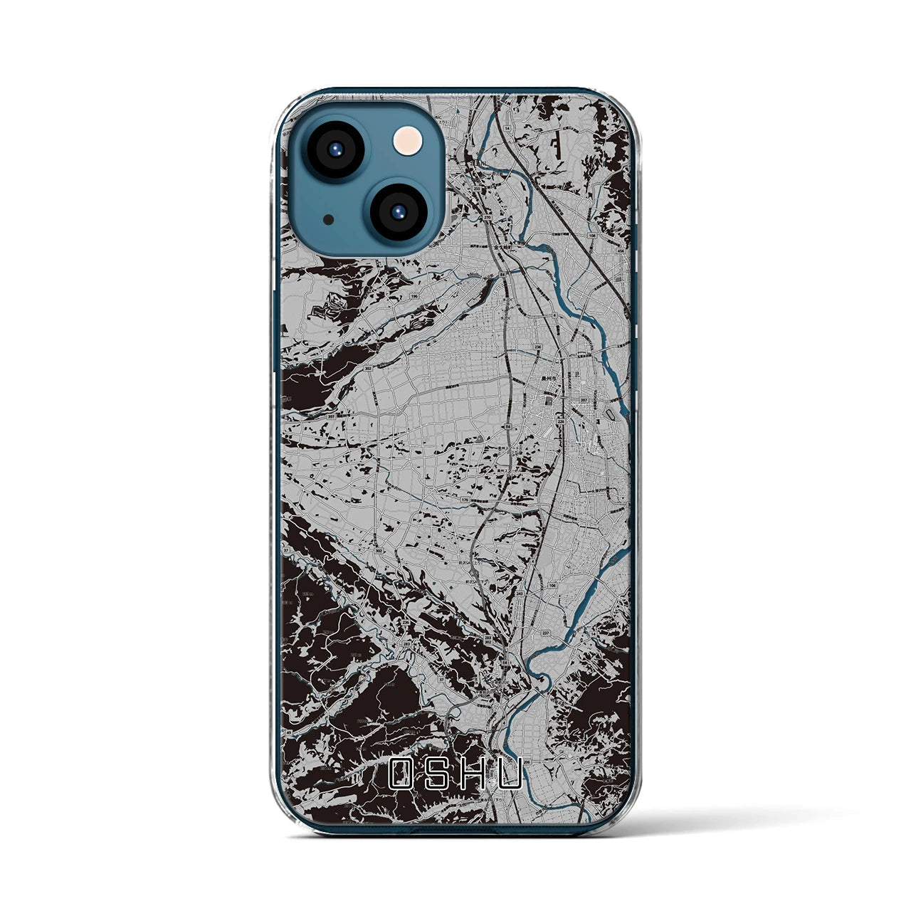 【奥州(岩手県)】地図柄iPhoneケース(クリアタイプ)