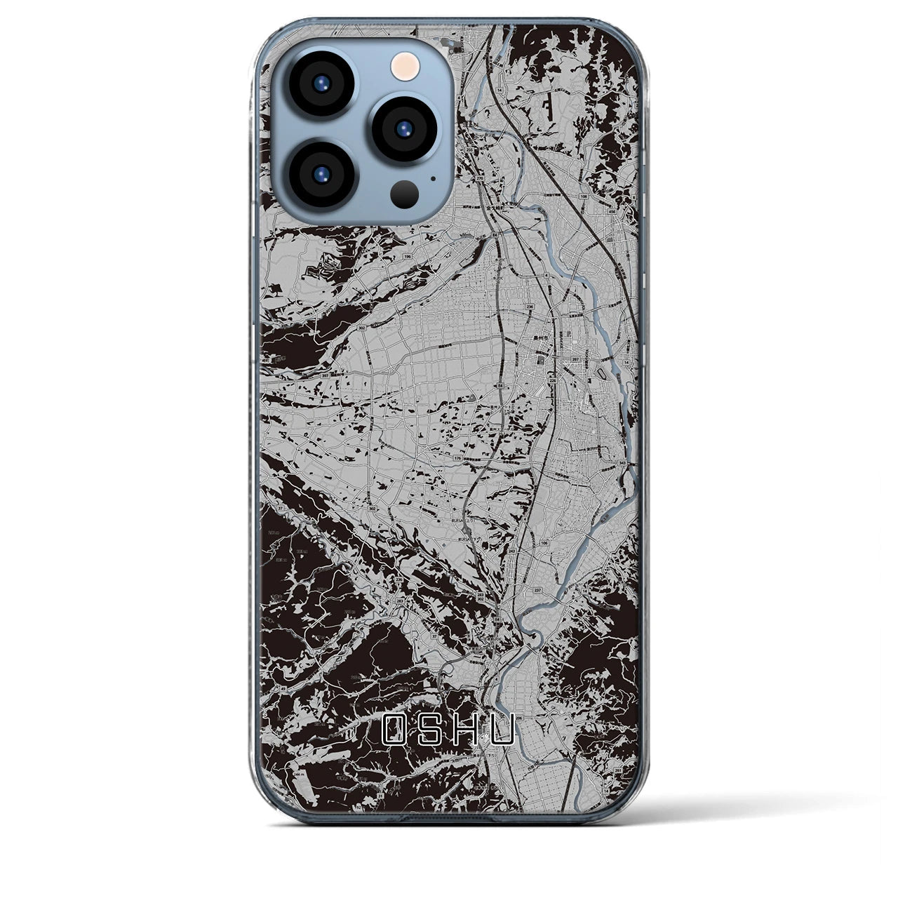 【奥州(岩手県)】地図柄iPhoneケース(クリアタイプ)