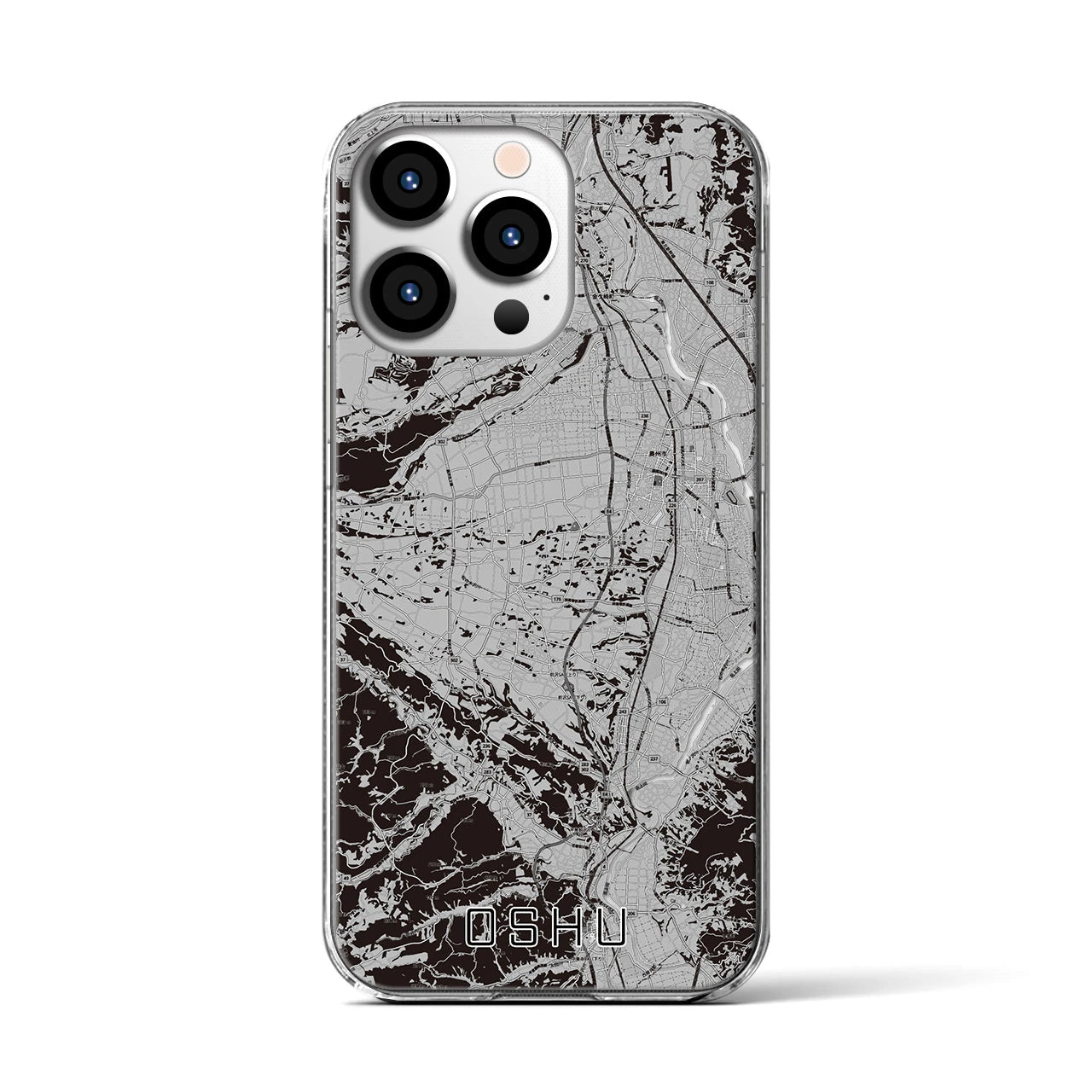 【奥州(岩手県)】地図柄iPhoneケース(クリアタイプ)