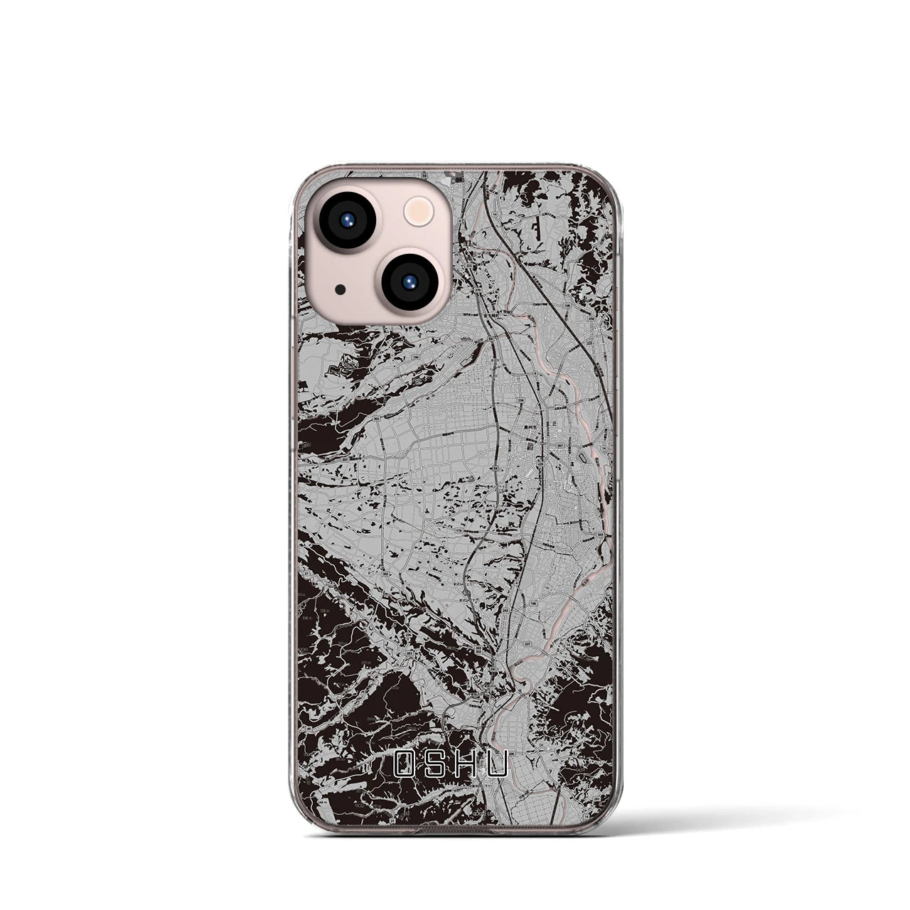 【奥州(岩手県)】地図柄iPhoneケース(クリアタイプ)