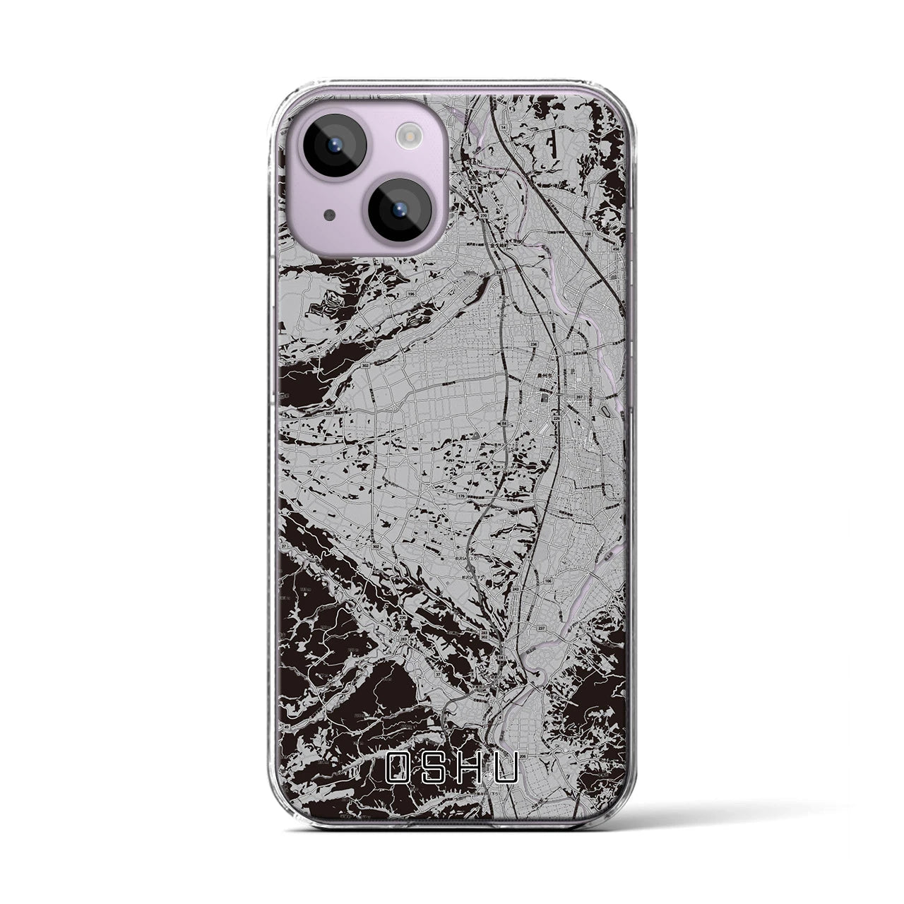 【奥州(岩手県)】地図柄iPhoneケース(クリアタイプ)