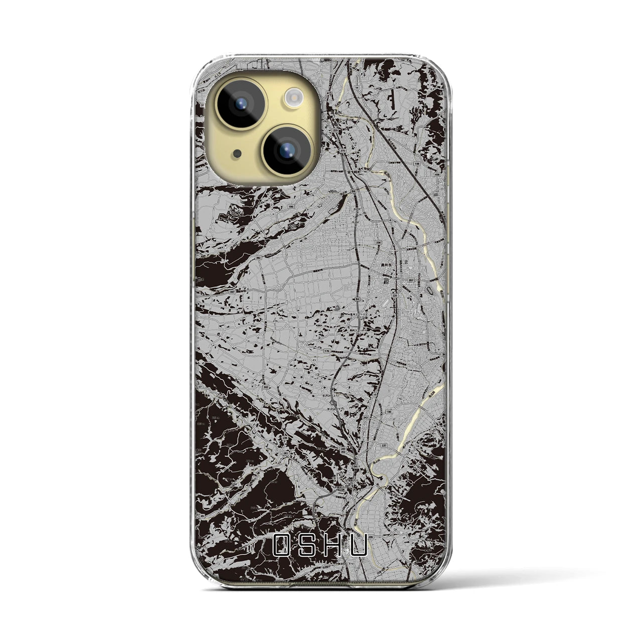 【奥州(岩手県)】地図柄iPhoneケース(クリアタイプ)