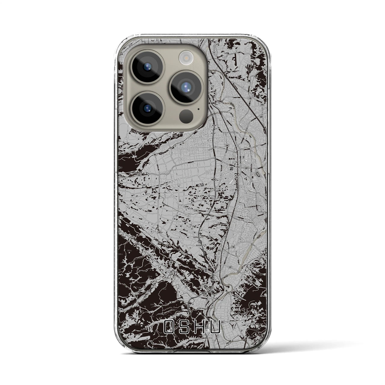 【奥州(岩手県)】地図柄iPhoneケース(クリアタイプ)