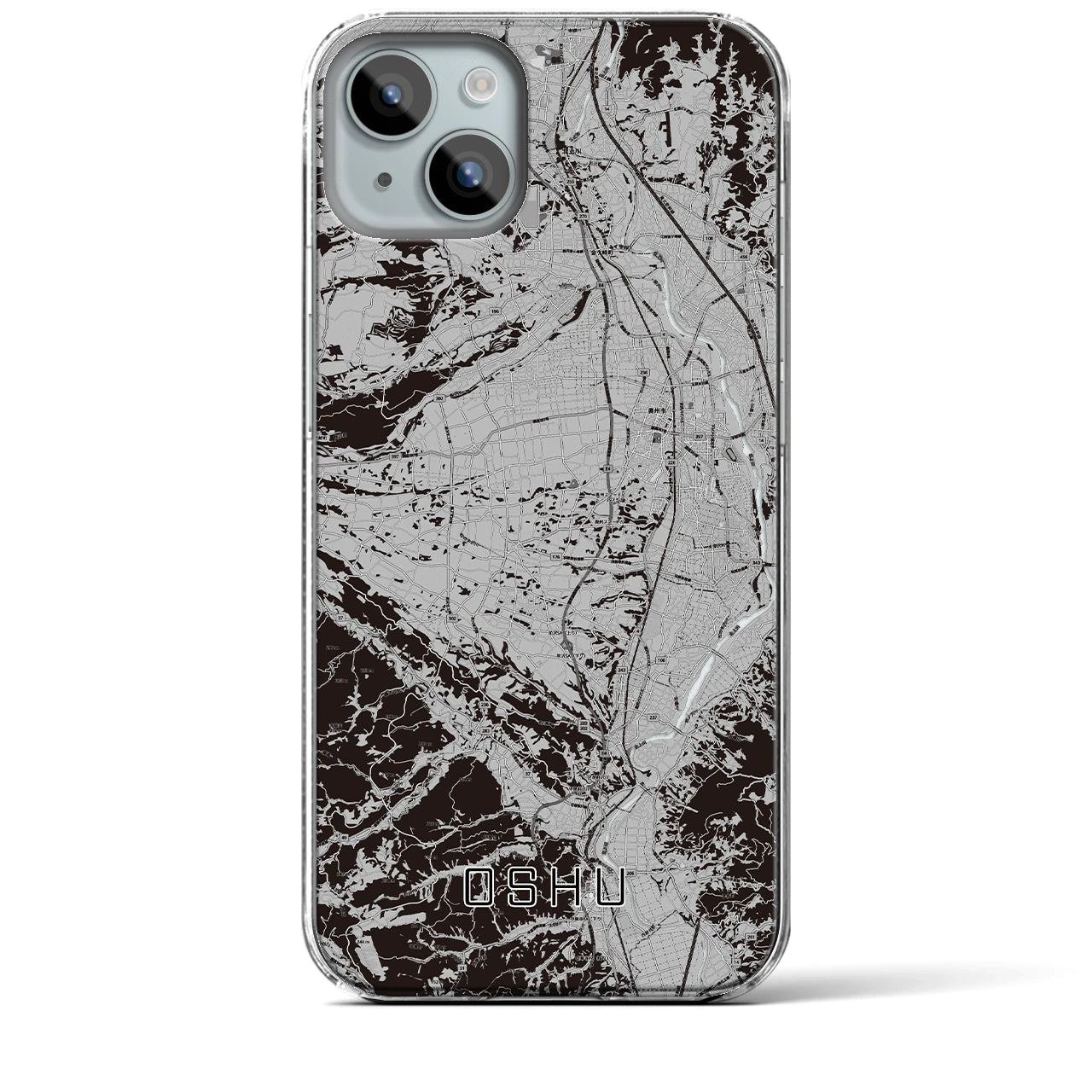 【奥州(岩手県)】地図柄iPhoneケース(クリアタイプ)