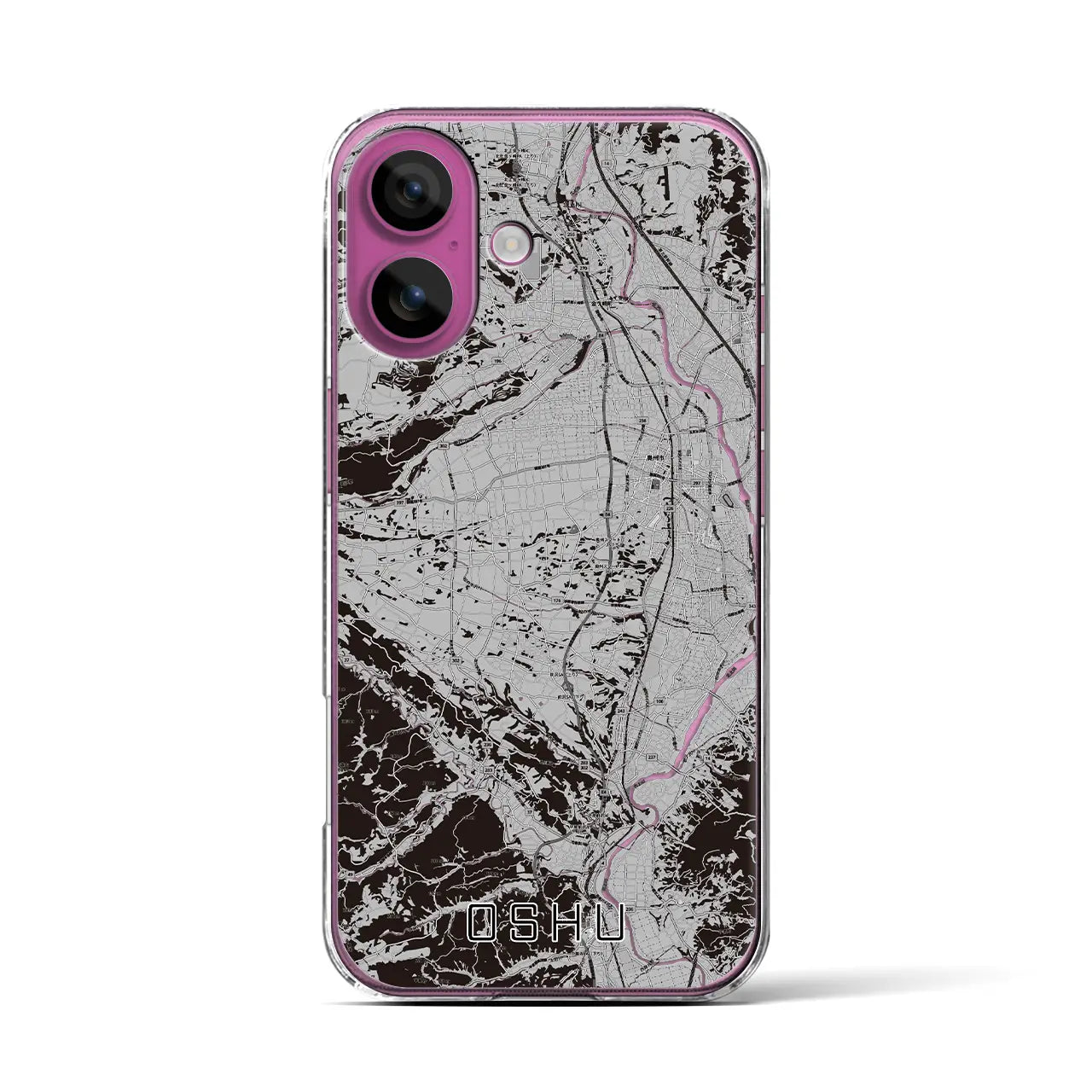 【奥州(岩手県)】地図柄iPhoneケース(クリアタイプ)