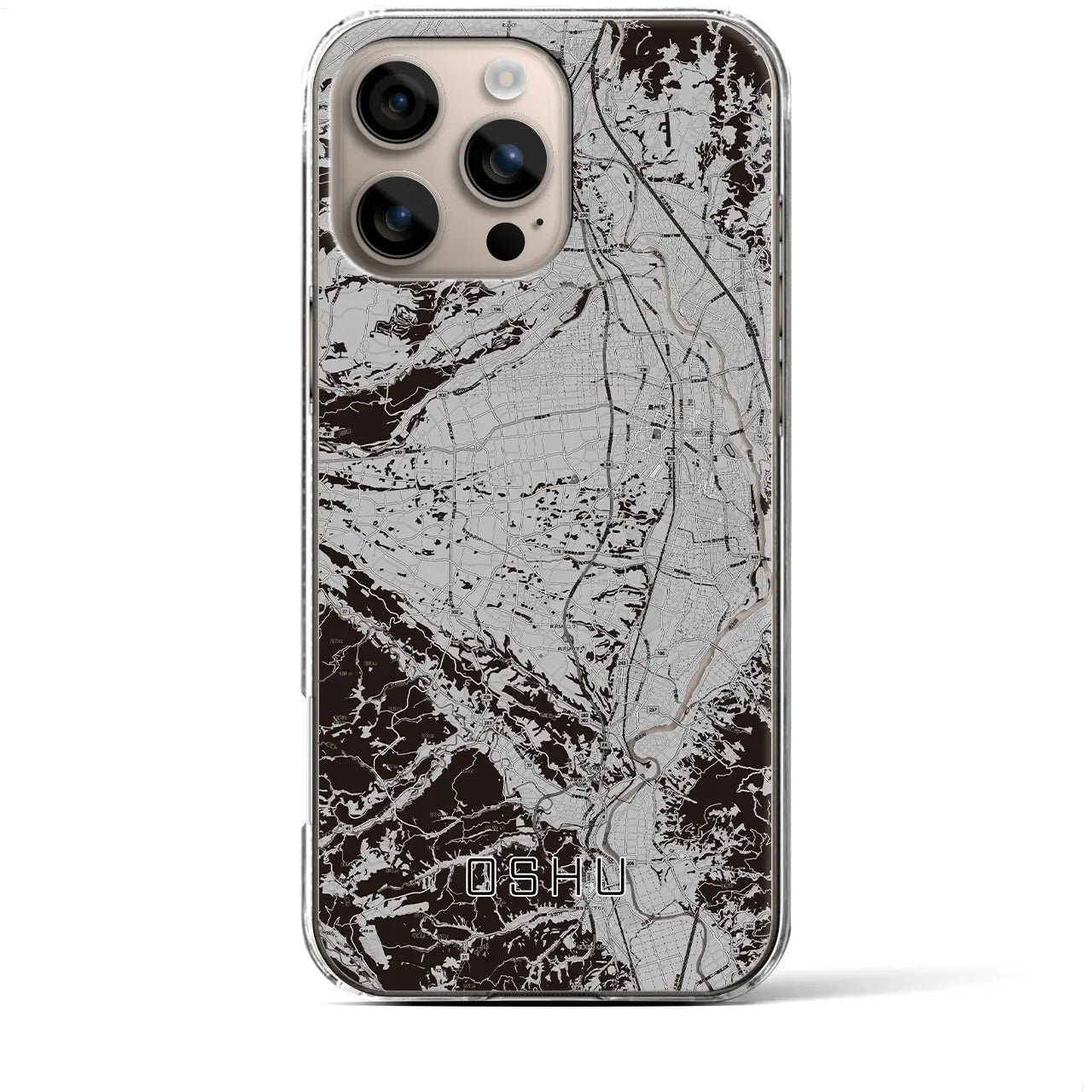 【奥州(岩手県)】地図柄iPhoneケース(クリアタイプ)