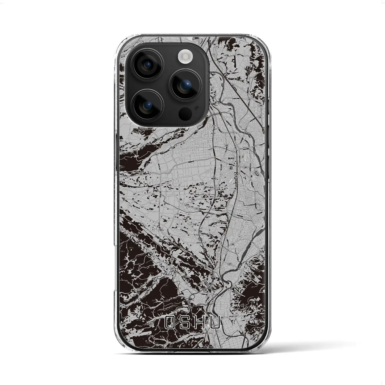 【奥州(岩手県)】地図柄iPhoneケース(クリアタイプ)