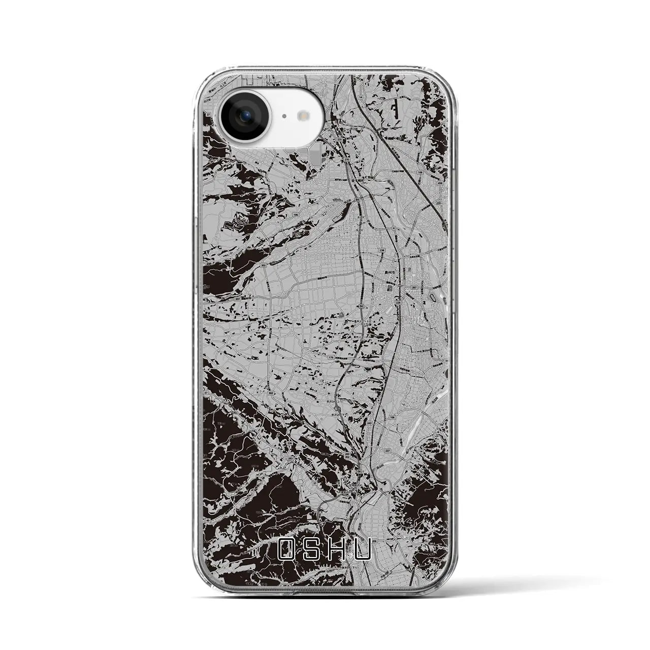 【奥州(岩手県)】地図柄iPhoneケース(クリアタイプ)