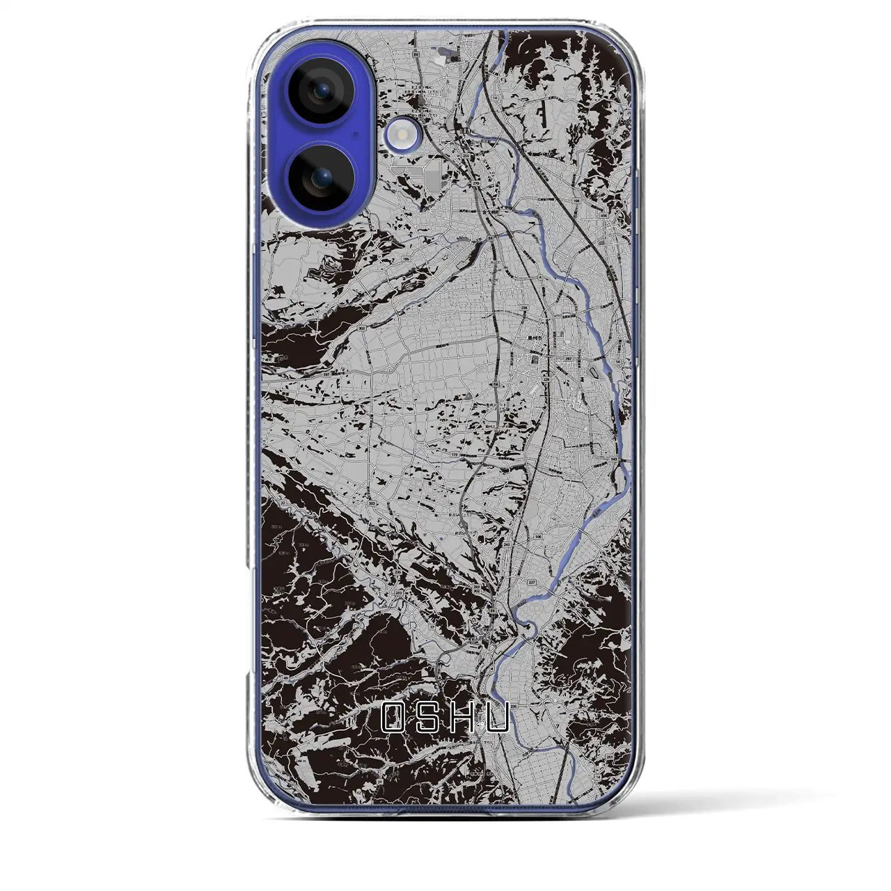 【奥州(岩手県)】地図柄iPhoneケース(クリアタイプ)