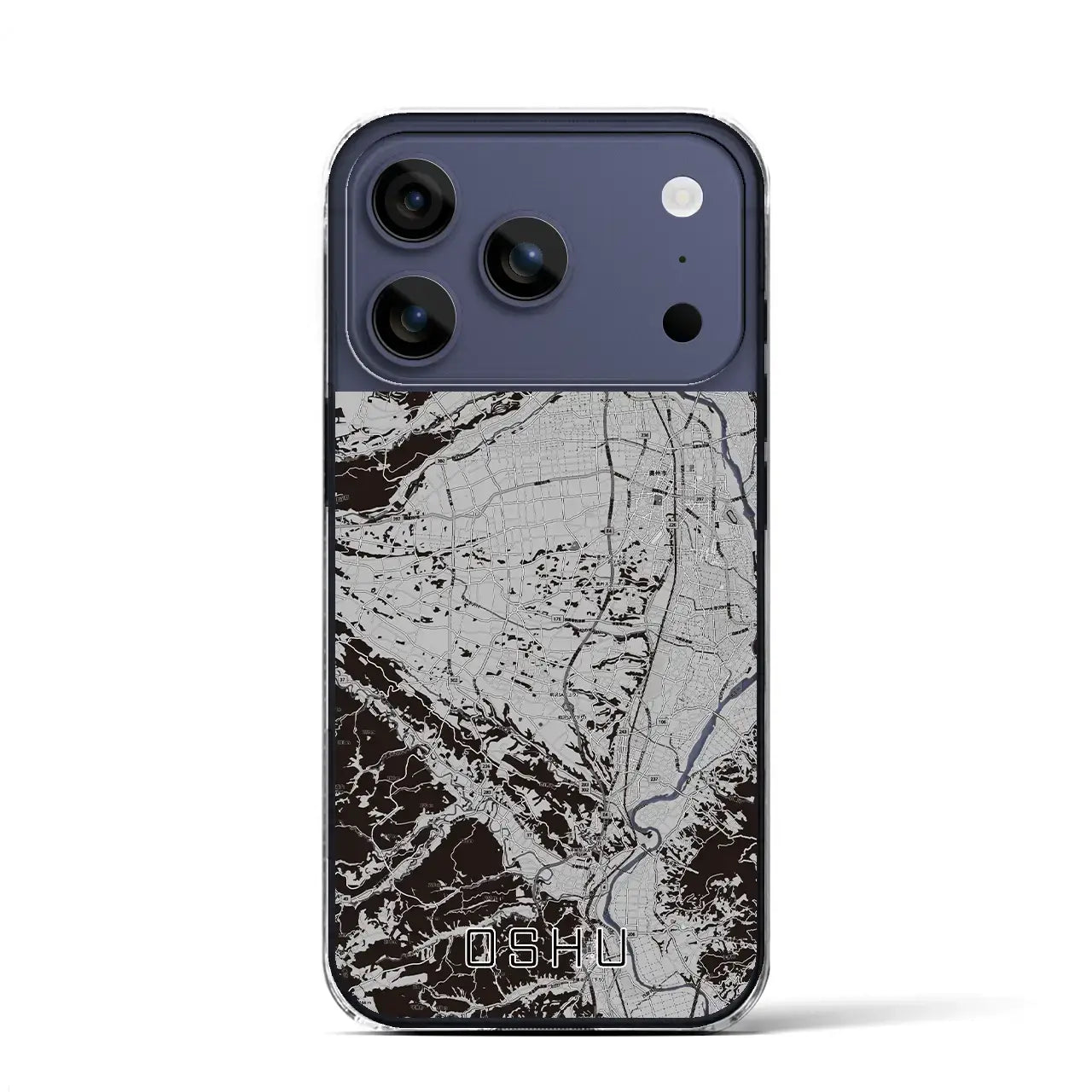 【奥州(岩手県)】地図柄iPhoneケース(クリアタイプ)