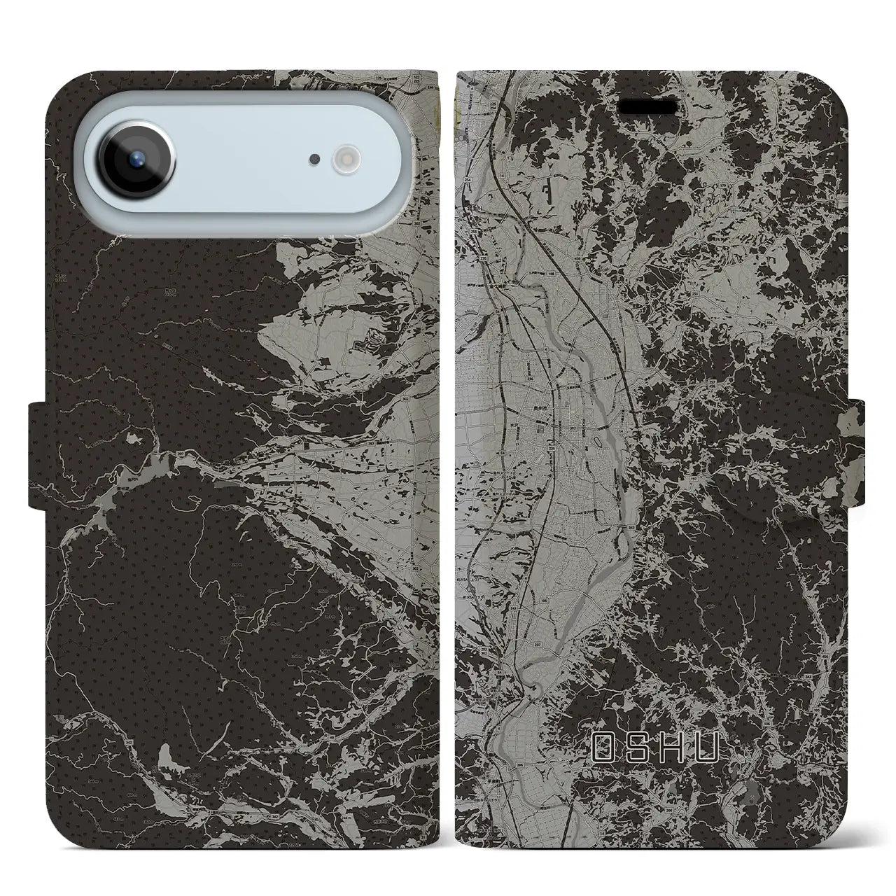 【奥州(岩手県)】地図柄iPhoneケース(手帳タイプ)