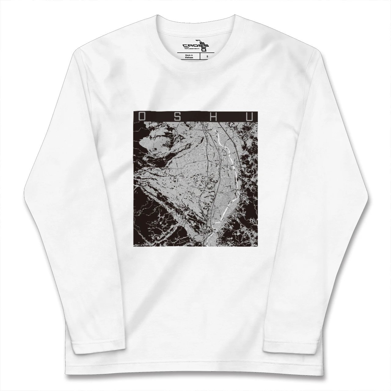 【奥州(岩手県)】地図柄ロングスリーブTシャツ