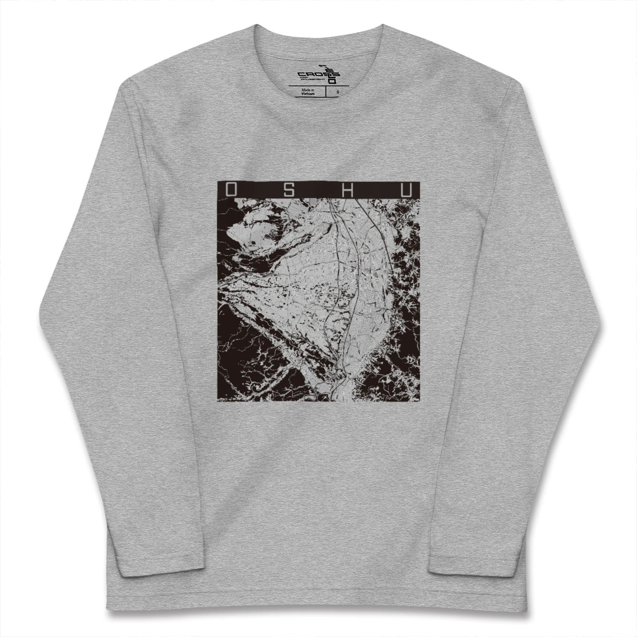 【奥州(岩手県)】地図柄ロングスリーブTシャツ