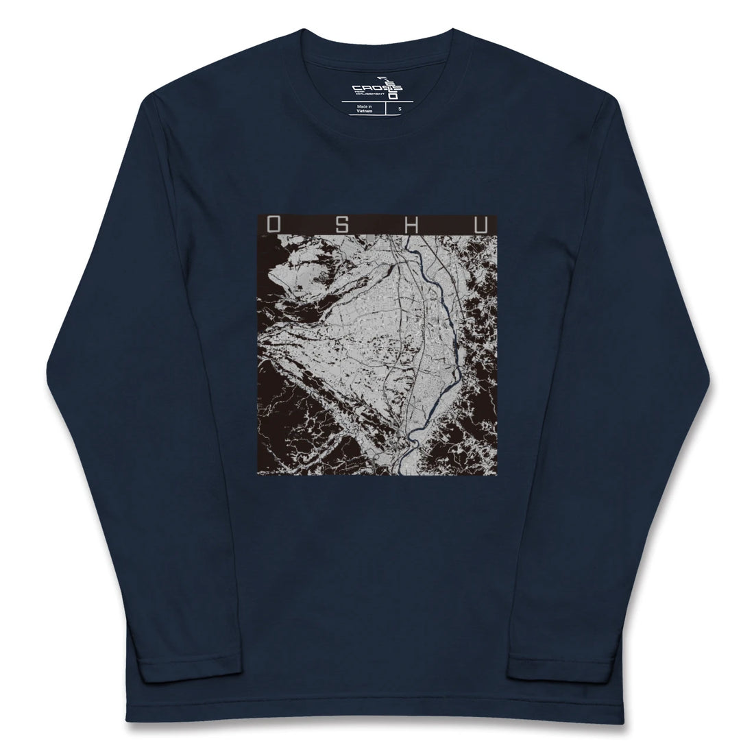 【奥州(岩手県)】地図柄ロングスリーブTシャツ