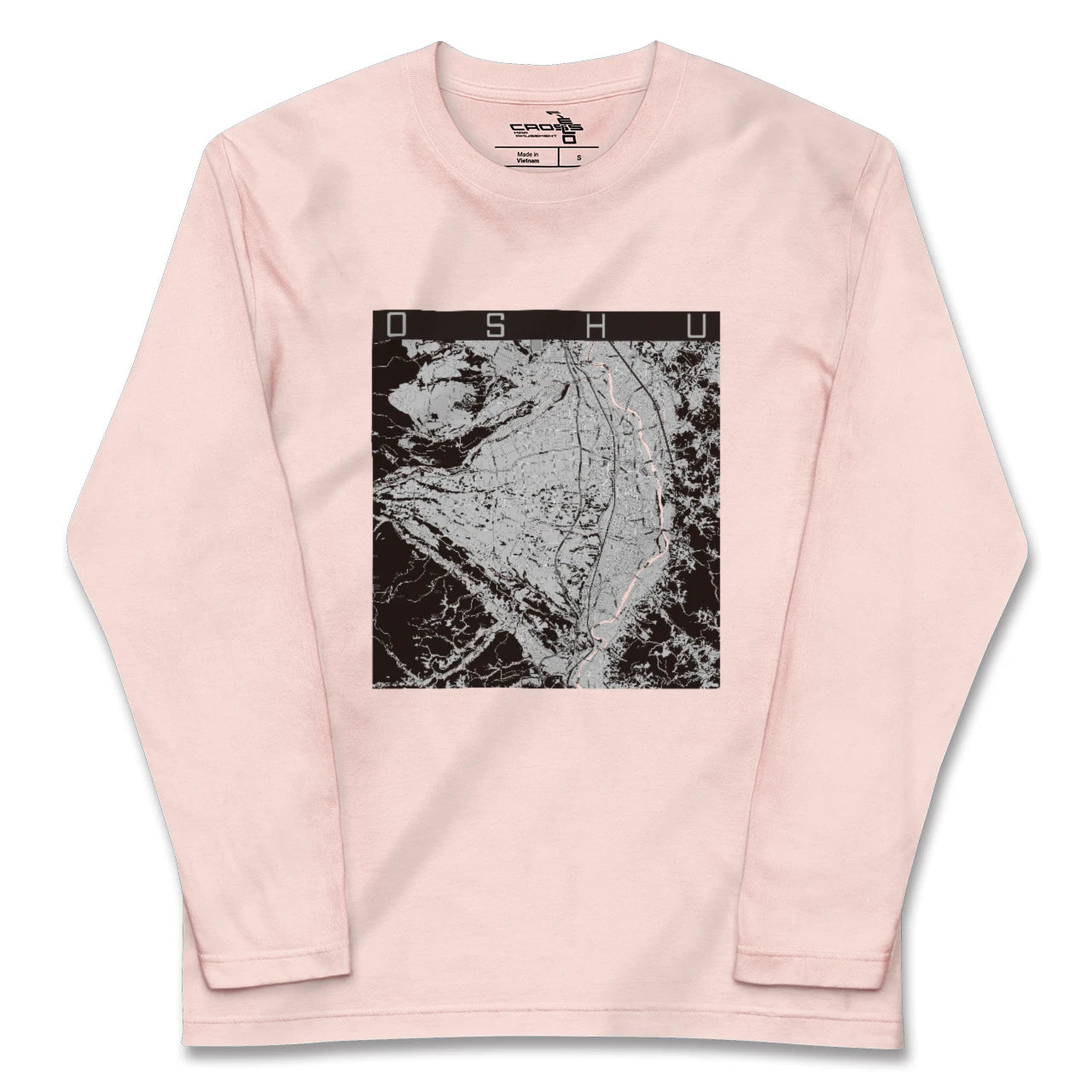 【奥州(岩手県)】地図柄ロングスリーブTシャツ