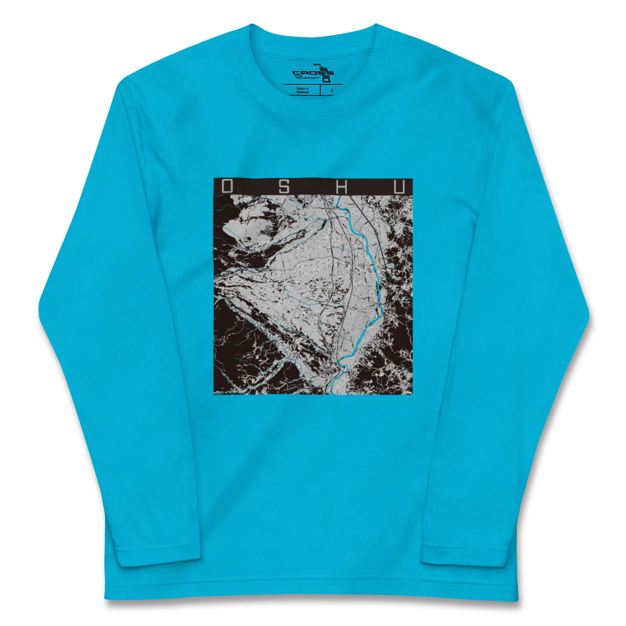 【奥州(岩手県)】地図柄ロングスリーブTシャツ