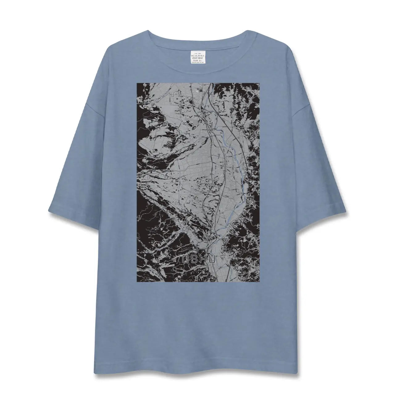 【奥州(岩手県)】地図柄ビッグシルエットTシャツ