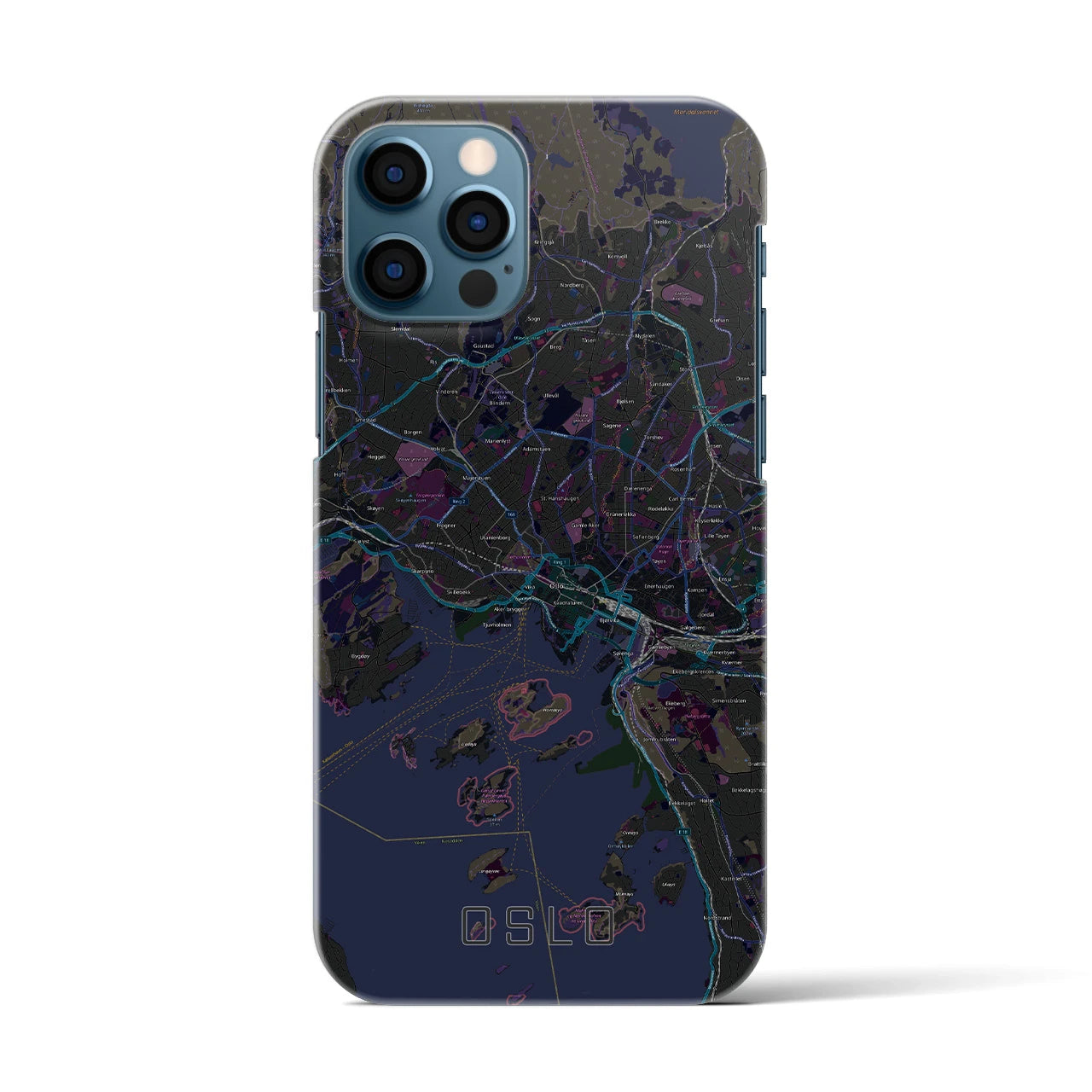 【オスロ(ノルウェー)】地図柄iPhoneケース(バックカバータイプ)