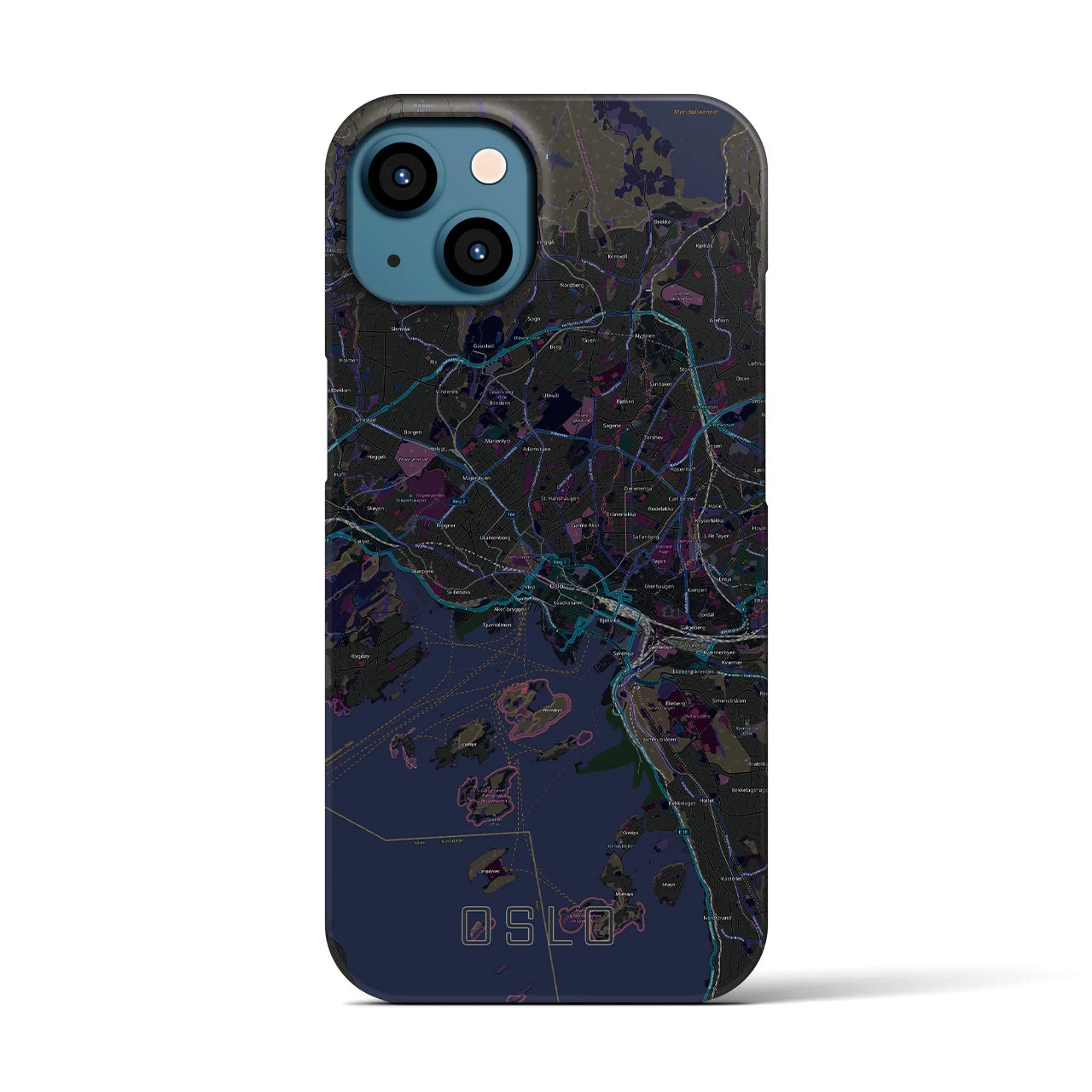 【オスロ(ノルウェー)】地図柄iPhoneケース(バックカバータイプ)