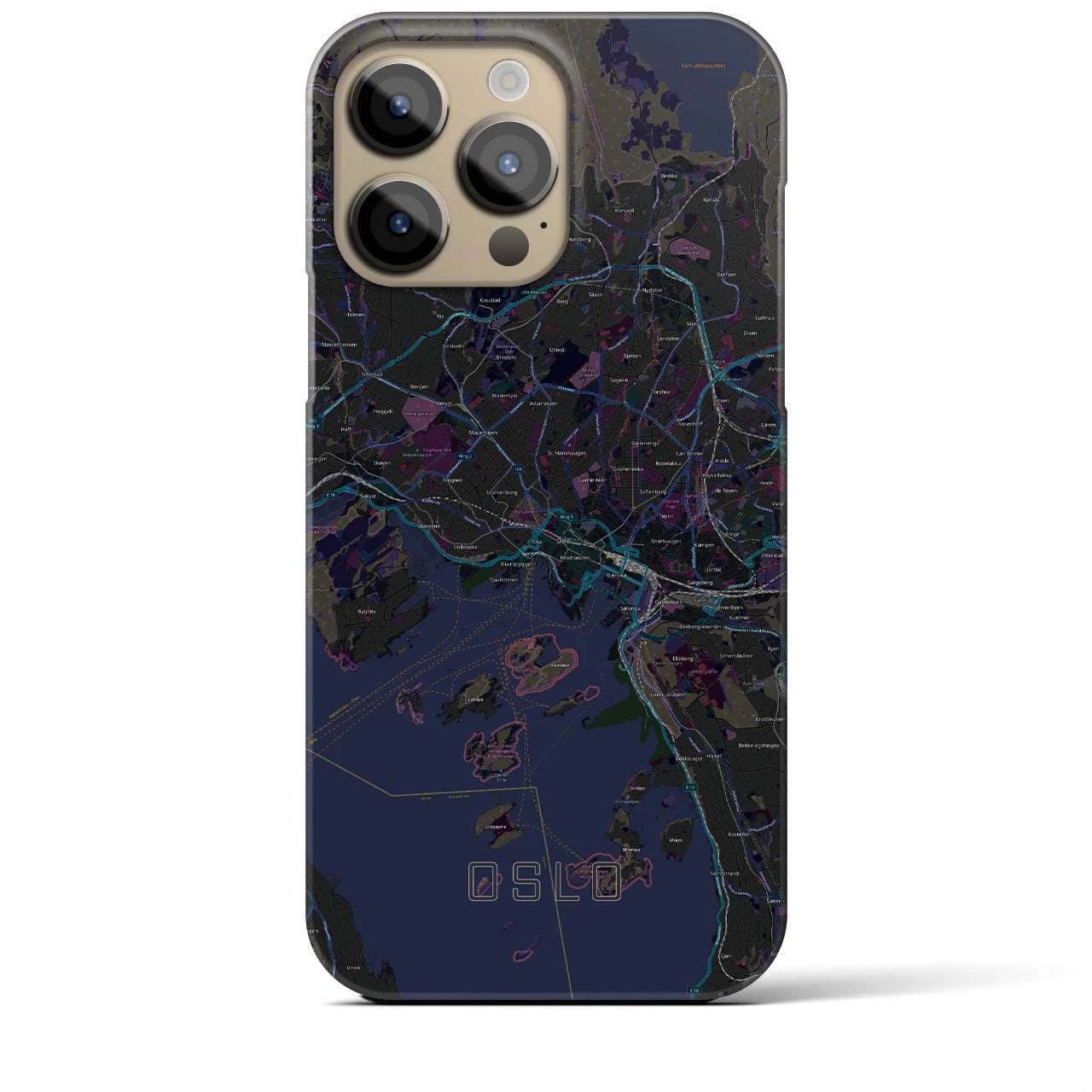 【オスロ(ノルウェー)】地図柄iPhoneケース(バックカバータイプ)
