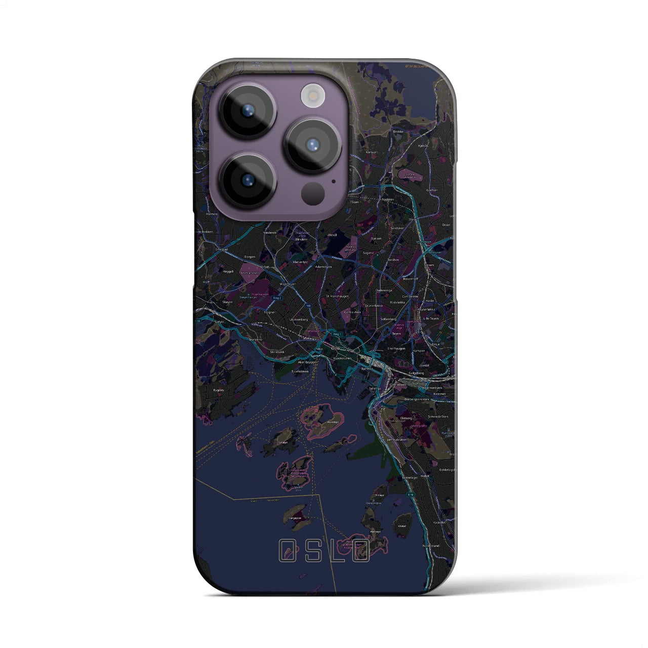 【オスロ(ノルウェー)】地図柄iPhoneケース(バックカバータイプ)