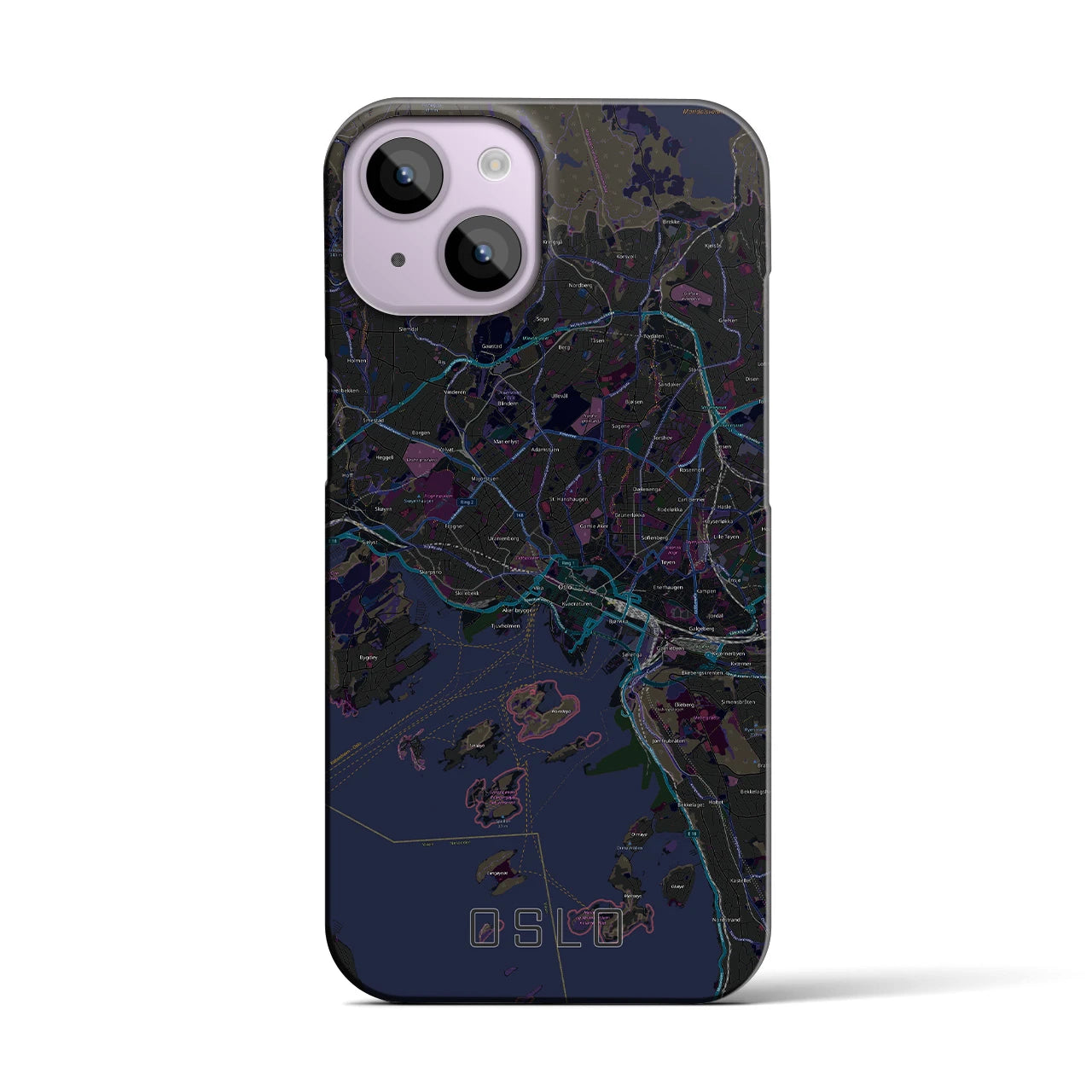 【オスロ(ノルウェー)】地図柄iPhoneケース(バックカバータイプ)