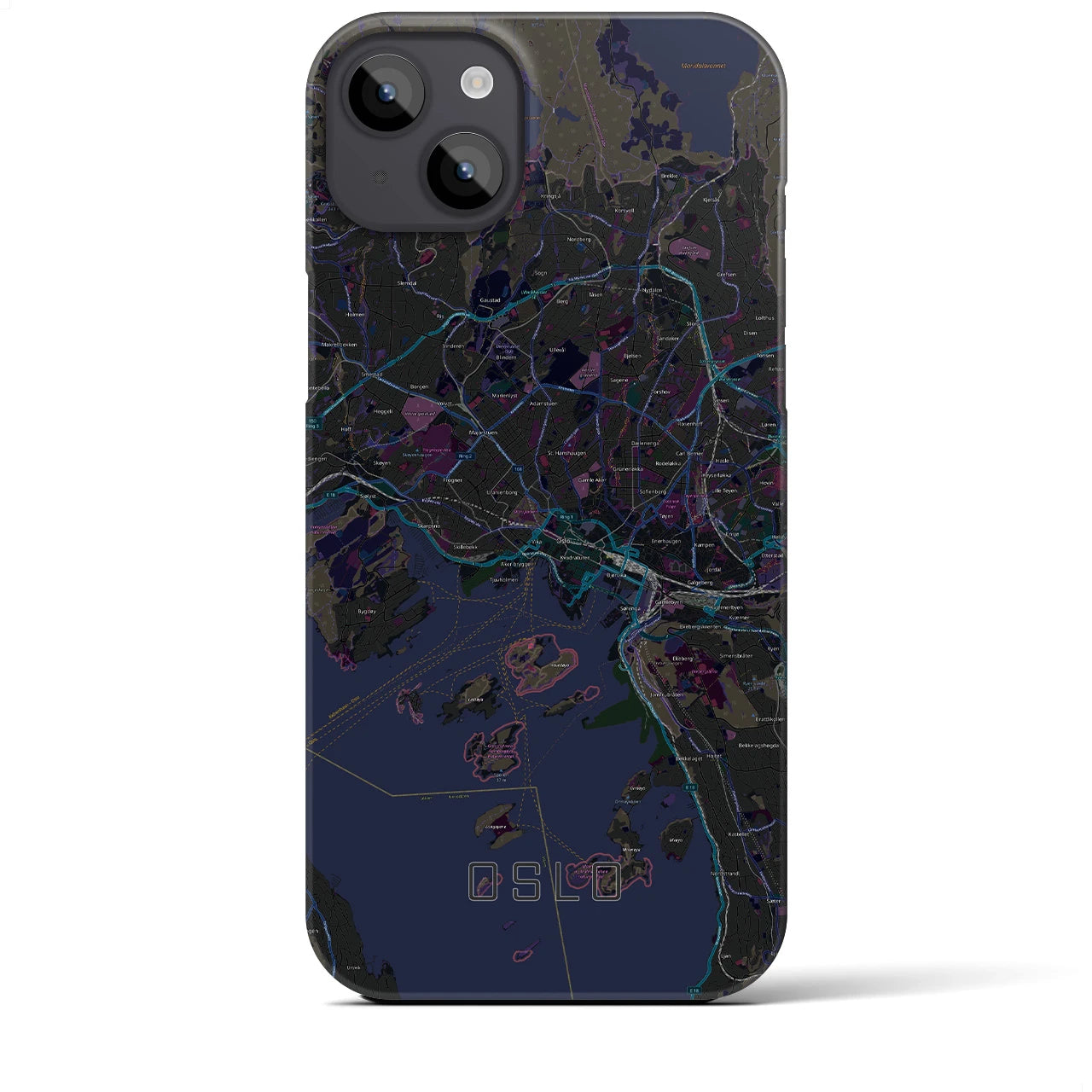 【オスロ(ノルウェー)】地図柄iPhoneケース(バックカバータイプ)